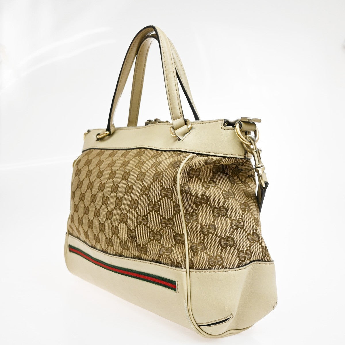 GUCCI Sherry GG Pattern 2way Shoulder HandBag Canvas Leather BN WE 38CA226