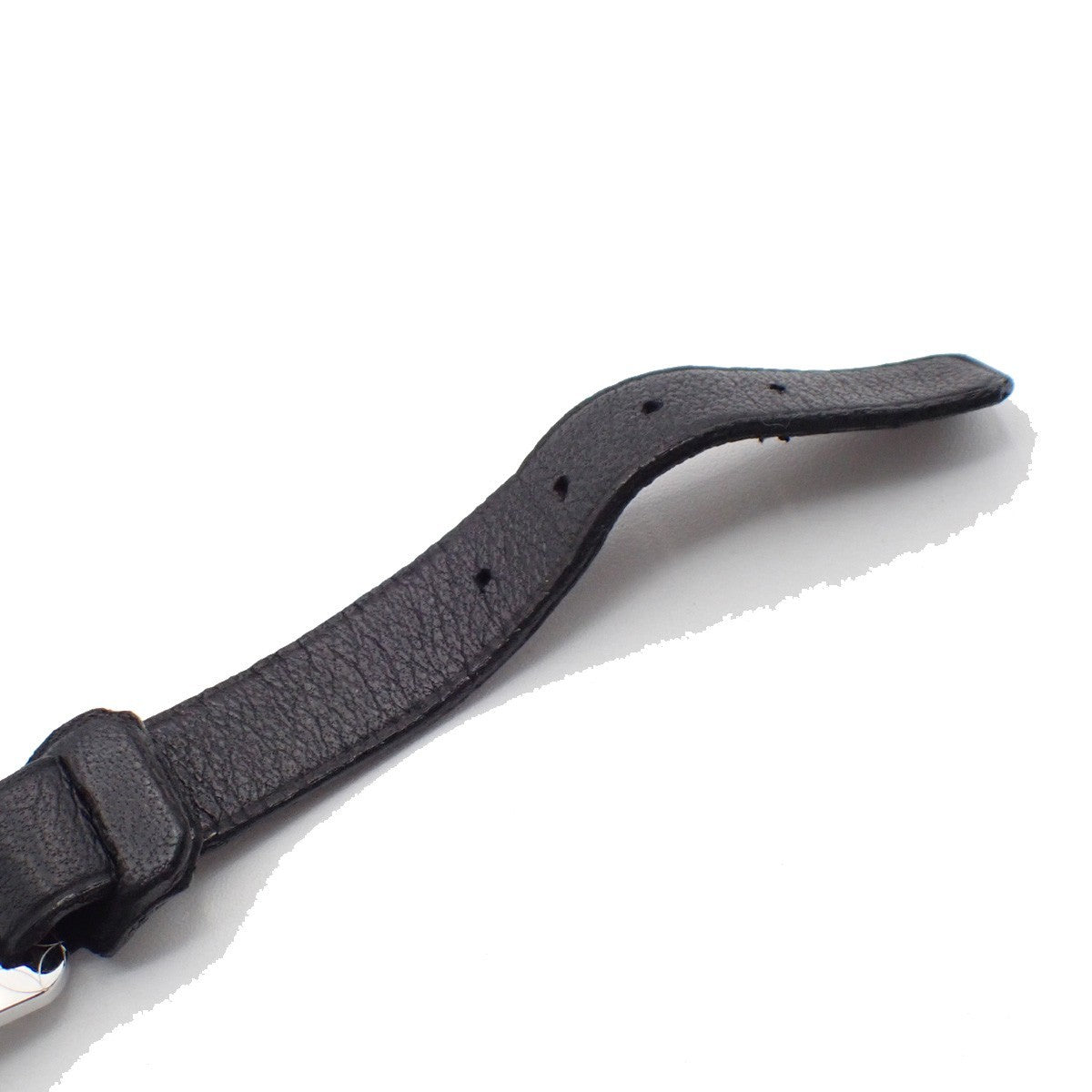 LOUIS VUITTON Champs Elysees Bracelet Leather Black Silver M65458 02KP066