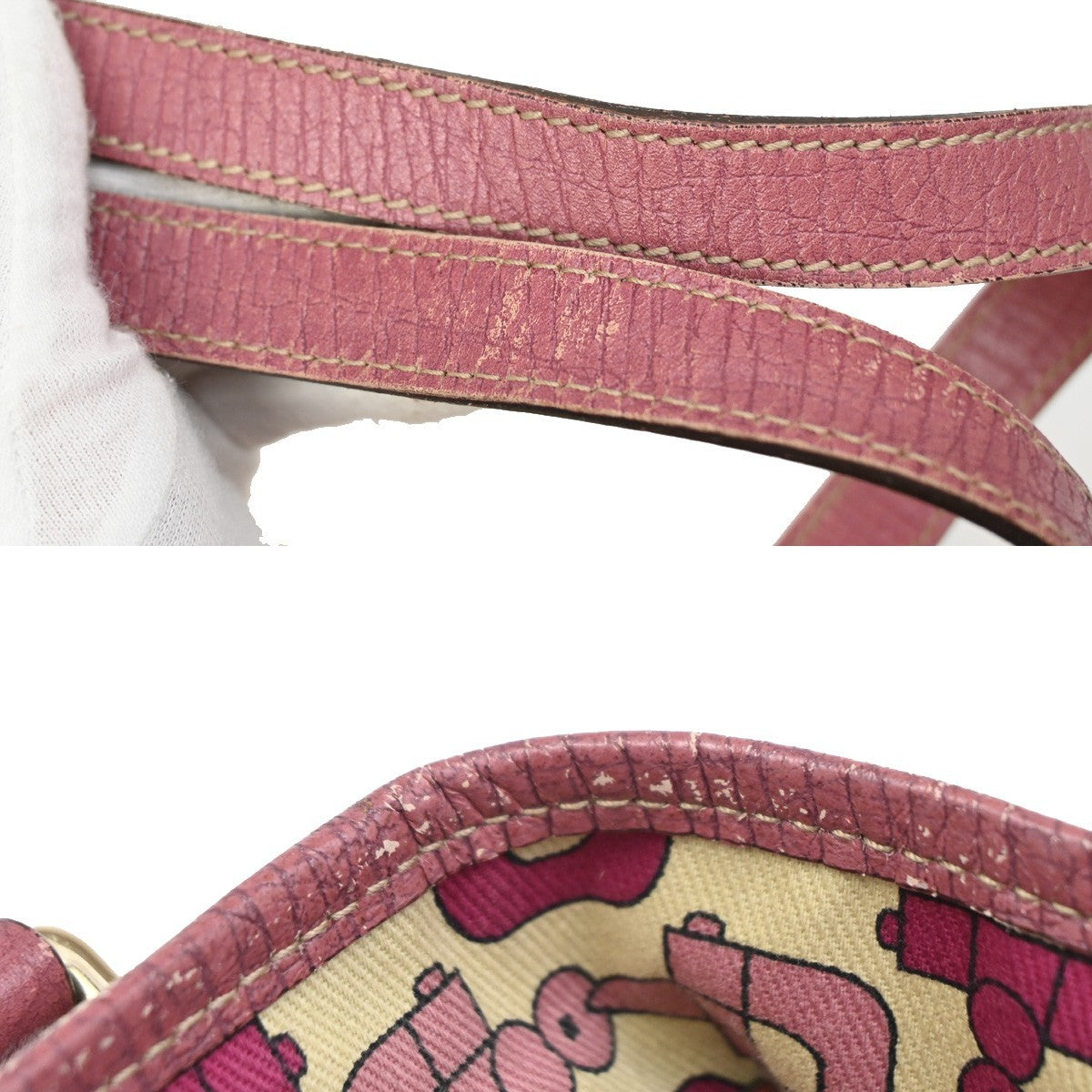 GUCCI Logo GG Pattern Shoulder Bag Canvas Leather beige Italy GHW 32KB624