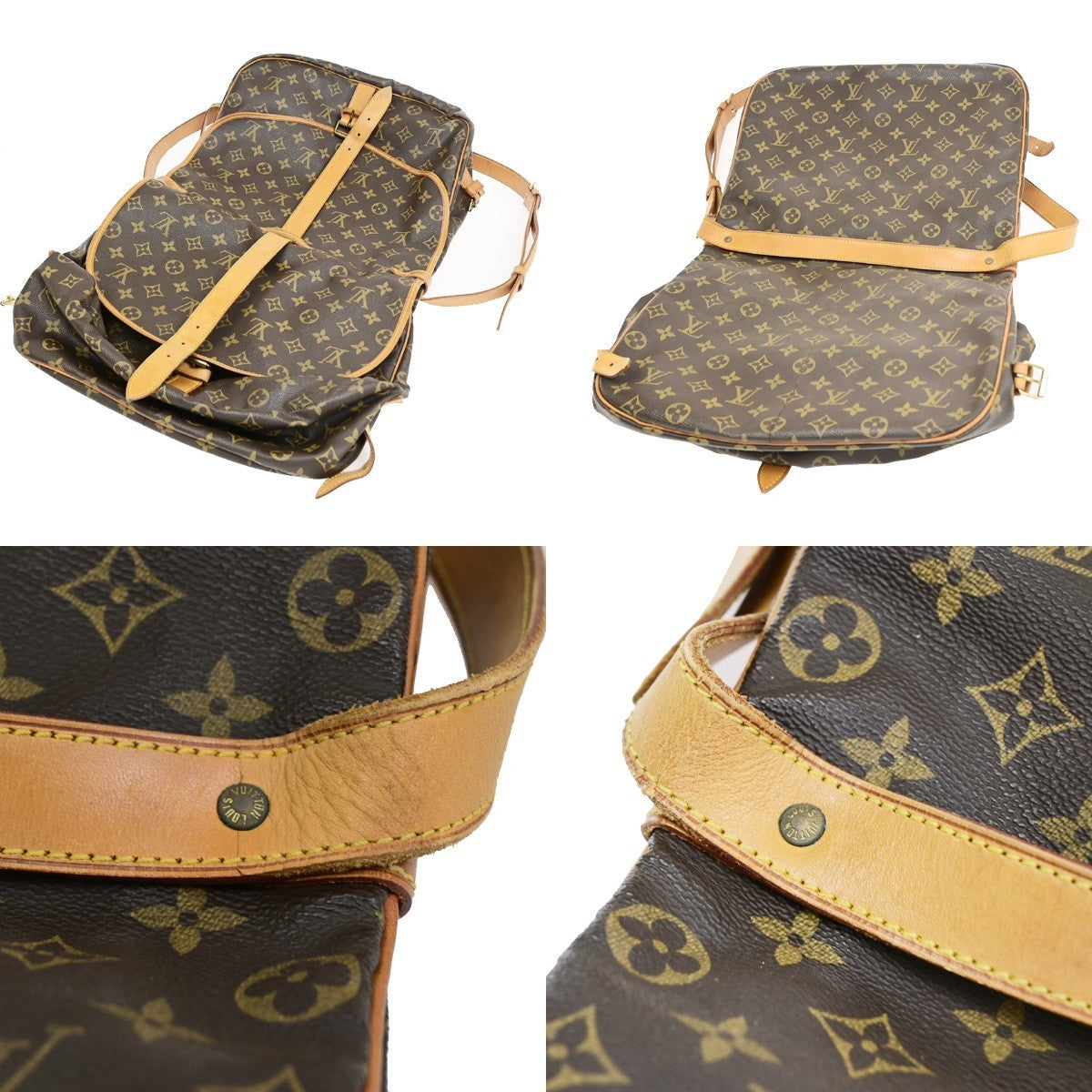 LOUIS VUITTON Saumur 35 Shoulder Bag Monogram Leather BN France M42254 77CB043