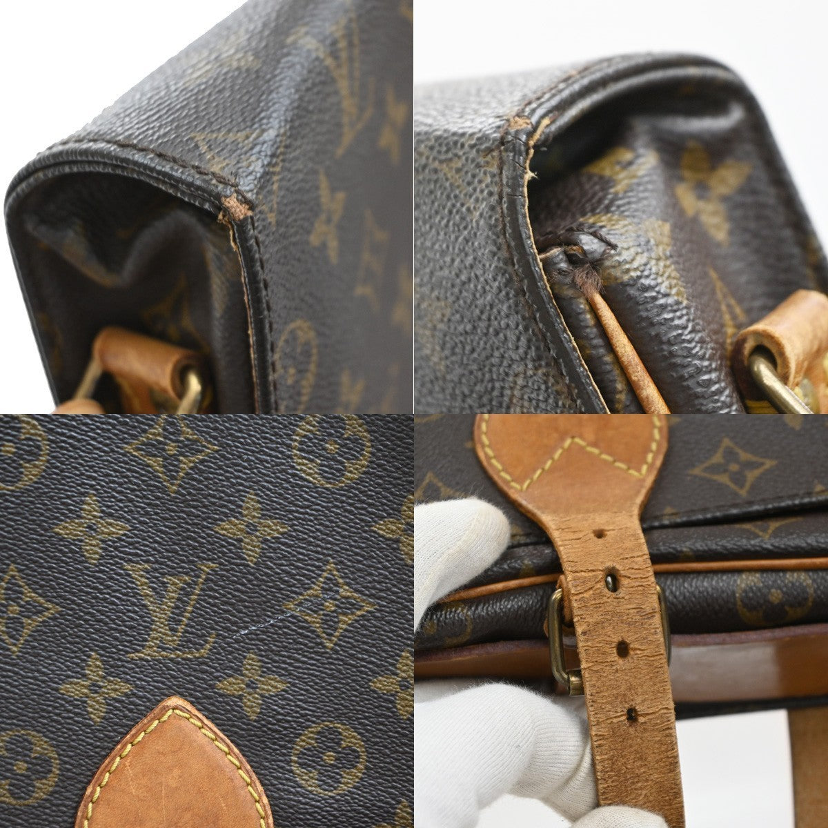 LOUIS VUITTON Cartouchiere GM Shoulder Bag Monogram Leather Brown M51252 65SA086