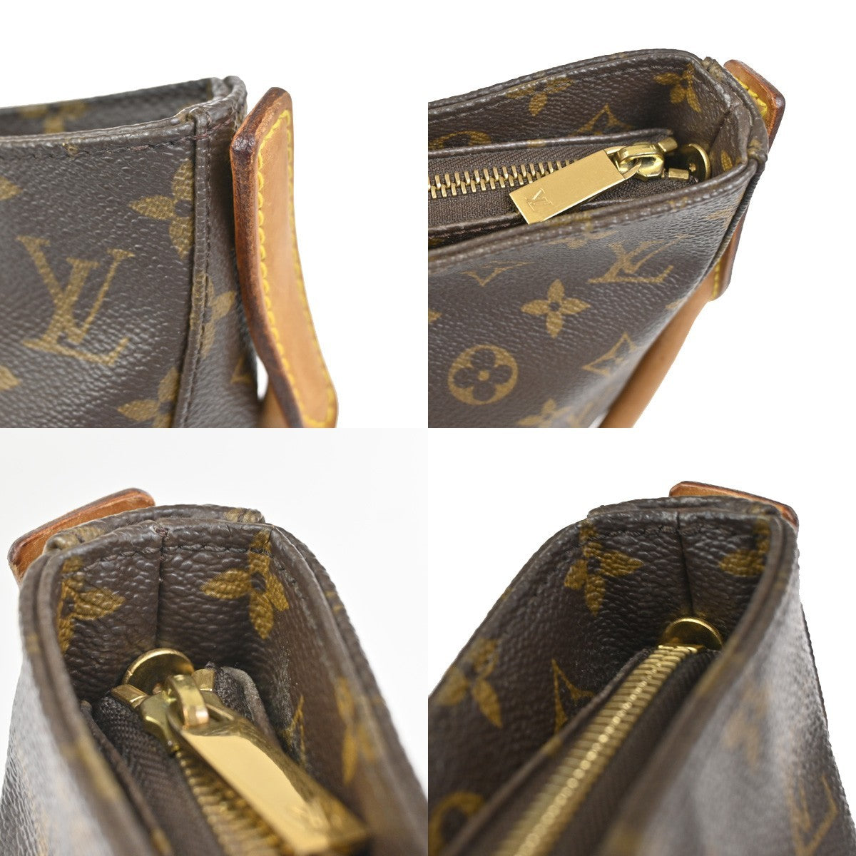LOUIS VUITTON Logo Looping GM Shoulder Bag Monogram Leather Brown M51145 82YJ023
