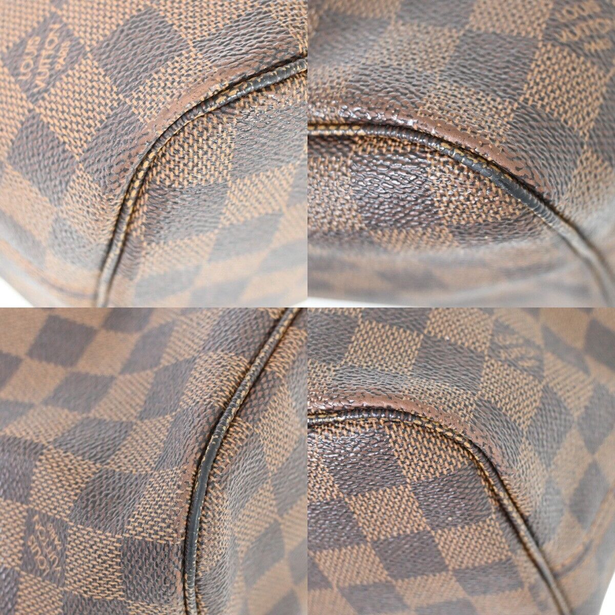 LOUIS VUITTON Neverfull MM Shoulder Bag Damier Ebene Leather BN N51105 23FA323