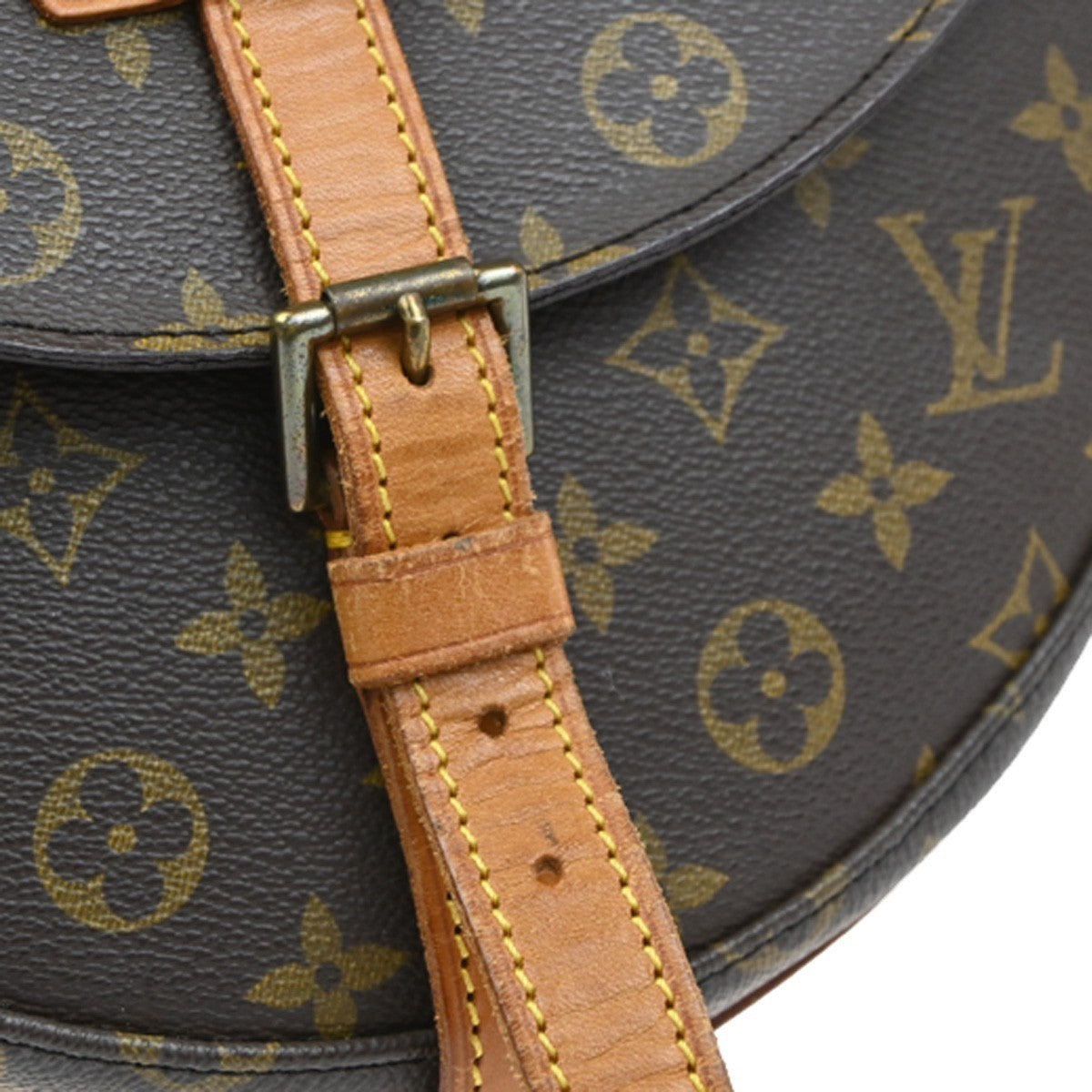 LOUIS VUITTON Chantilly GM Shoulder Bag Monogram Leather Brown M51232 81SA010