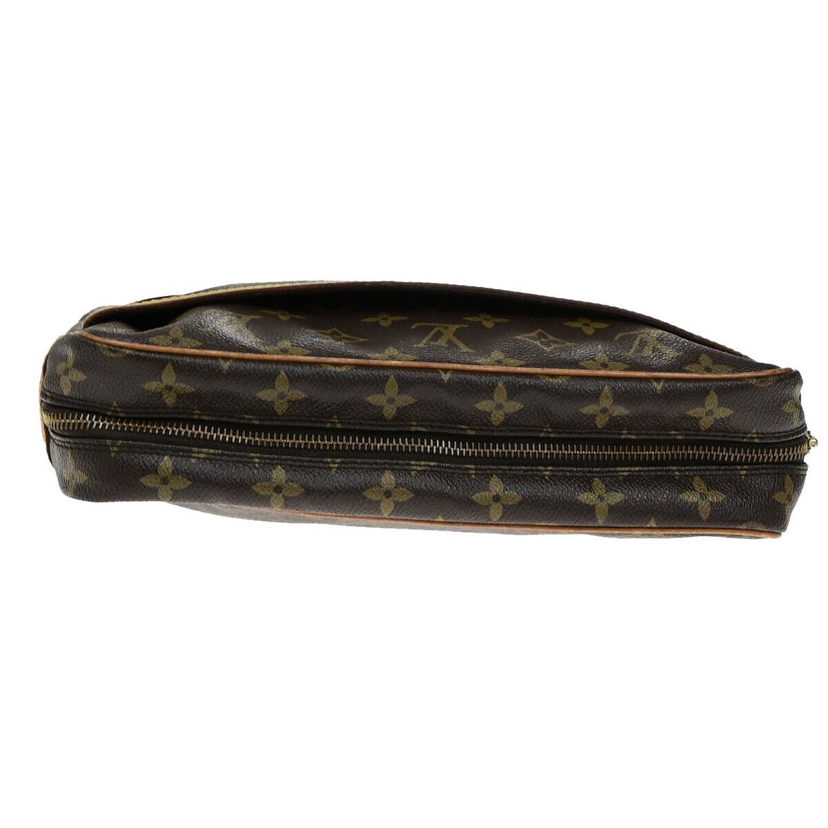LOUIS VUITTON Compiegne 28 Clutch Bag Monogram Leather Brown GHW M51845 63ED999