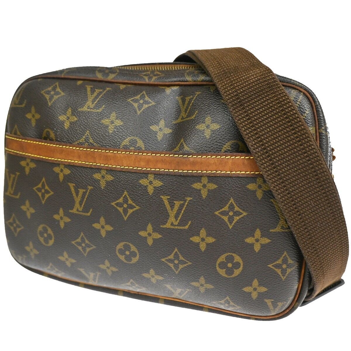 LOUIS VUITTON Reporter PM Crossbody Shoulder Bag Monogram Leather M45254 65FA197