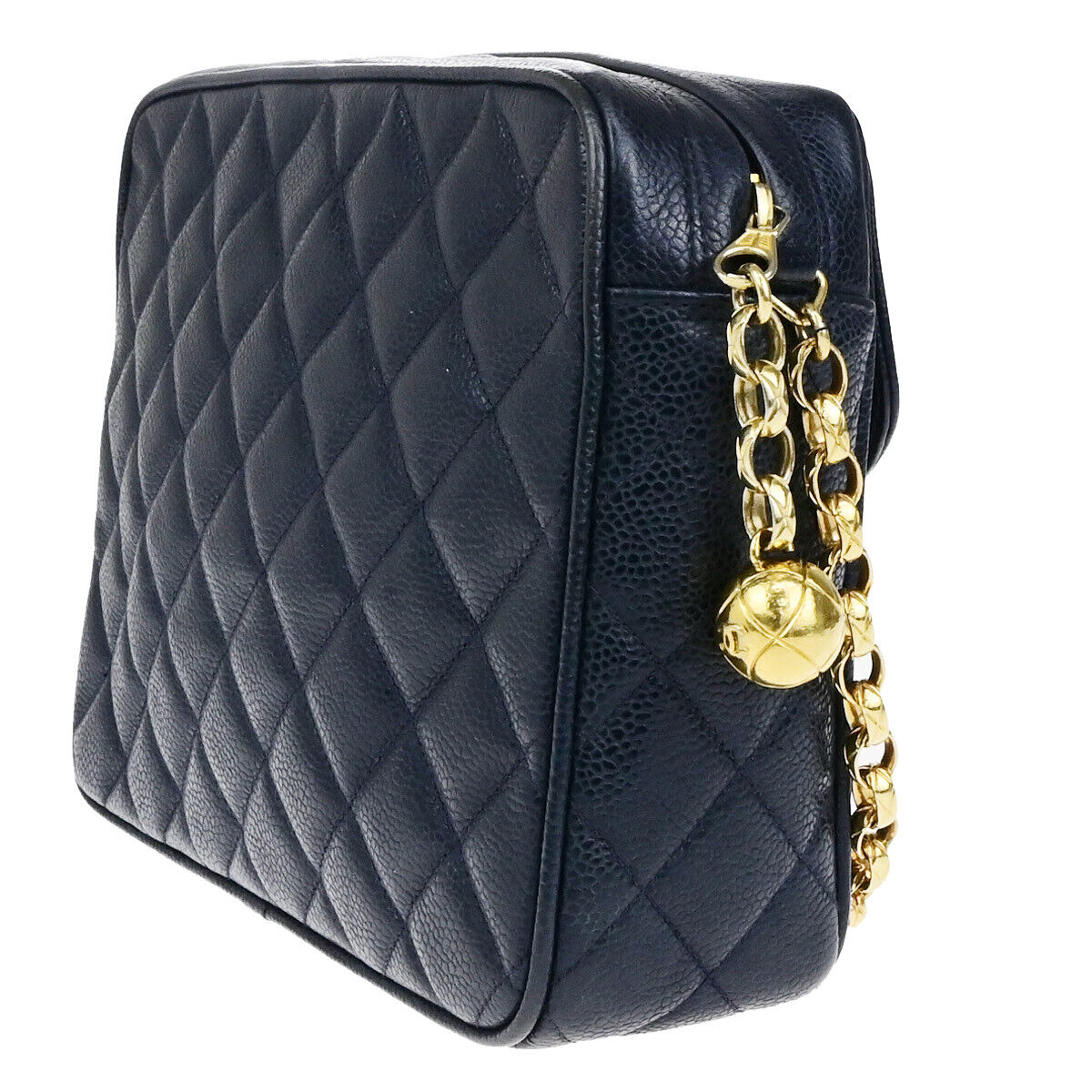 CHANEL CC Matelasse Chain Shoulder Bag Grained Calfskin Leather BE GHW 652RK769