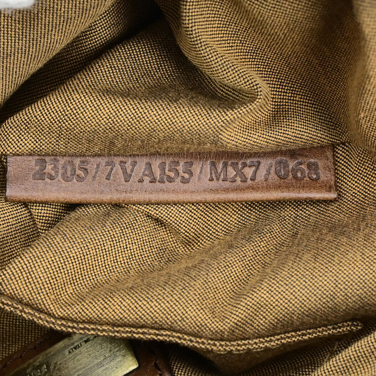 FENDI Logo Zucca Pattern Shoulder Bag Canvas Leather Brown GHW Italy 34SJ494