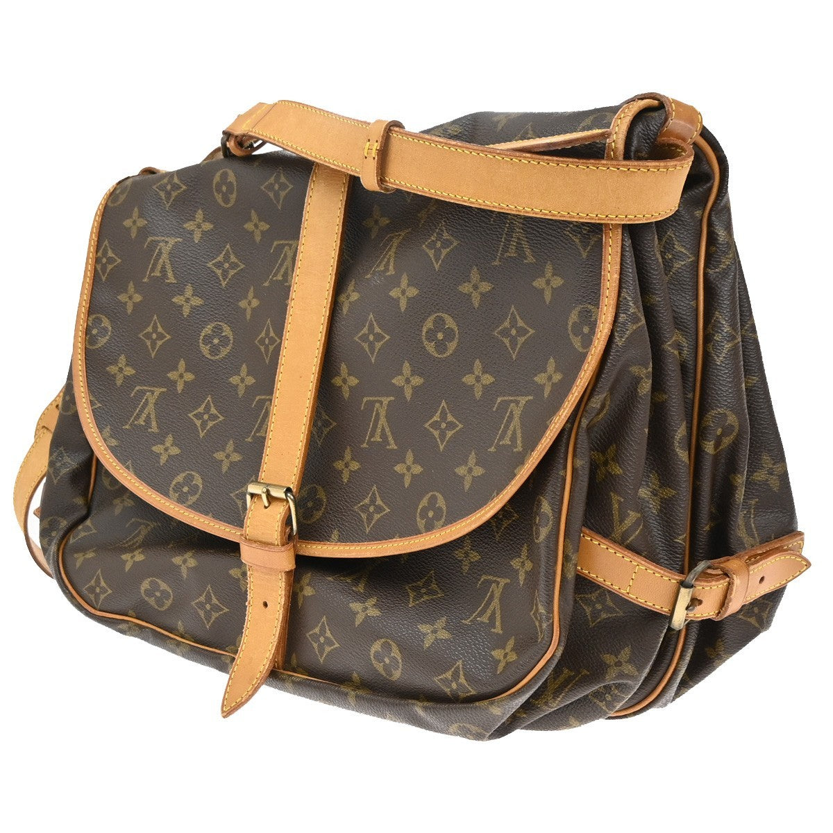LOUIS VUITTON Saumur 35 Shoulder Bag Monogram Leather BN France M42254 79KC172