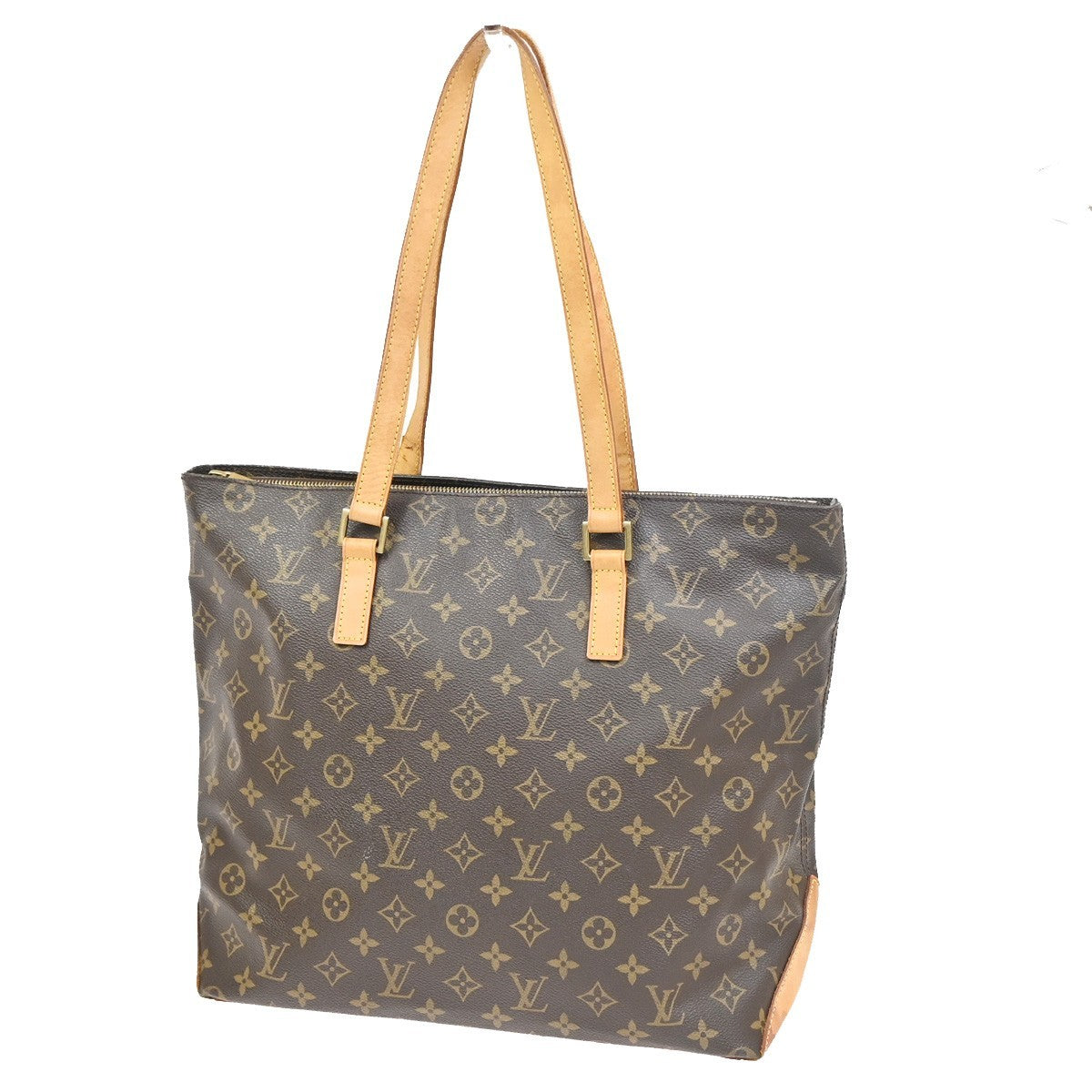 LOUIS VUITTON Cabas Mezzo Shoulder Bag Monogram Leather Brown M51151 85KC897