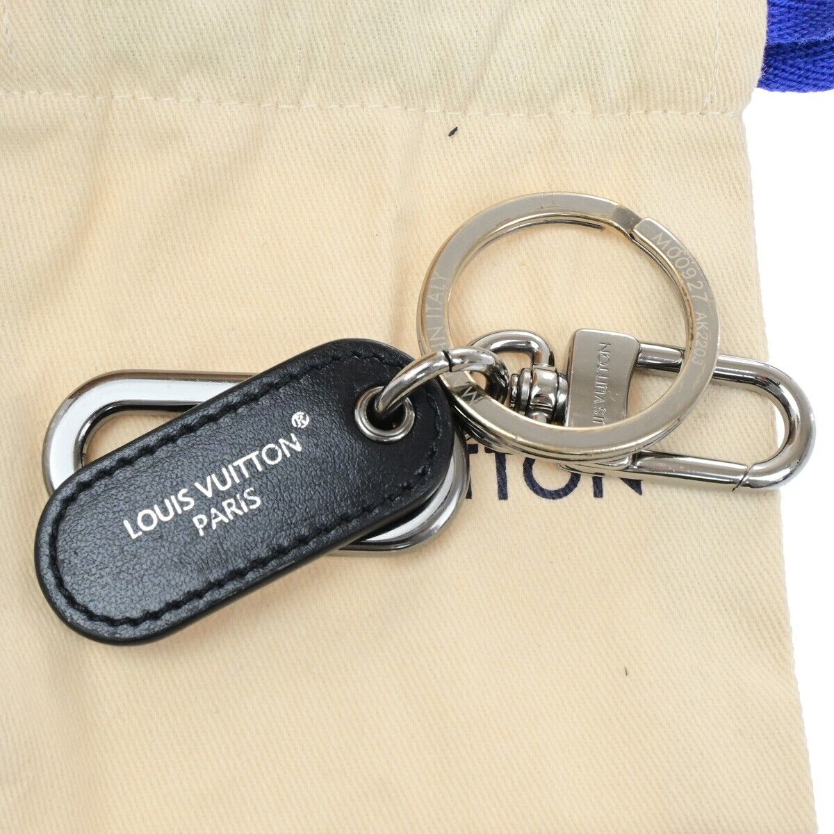 LOUIS VUITTON Porete Cles Key Chain Monogram Eclipse Black SHW M00927 67ED467