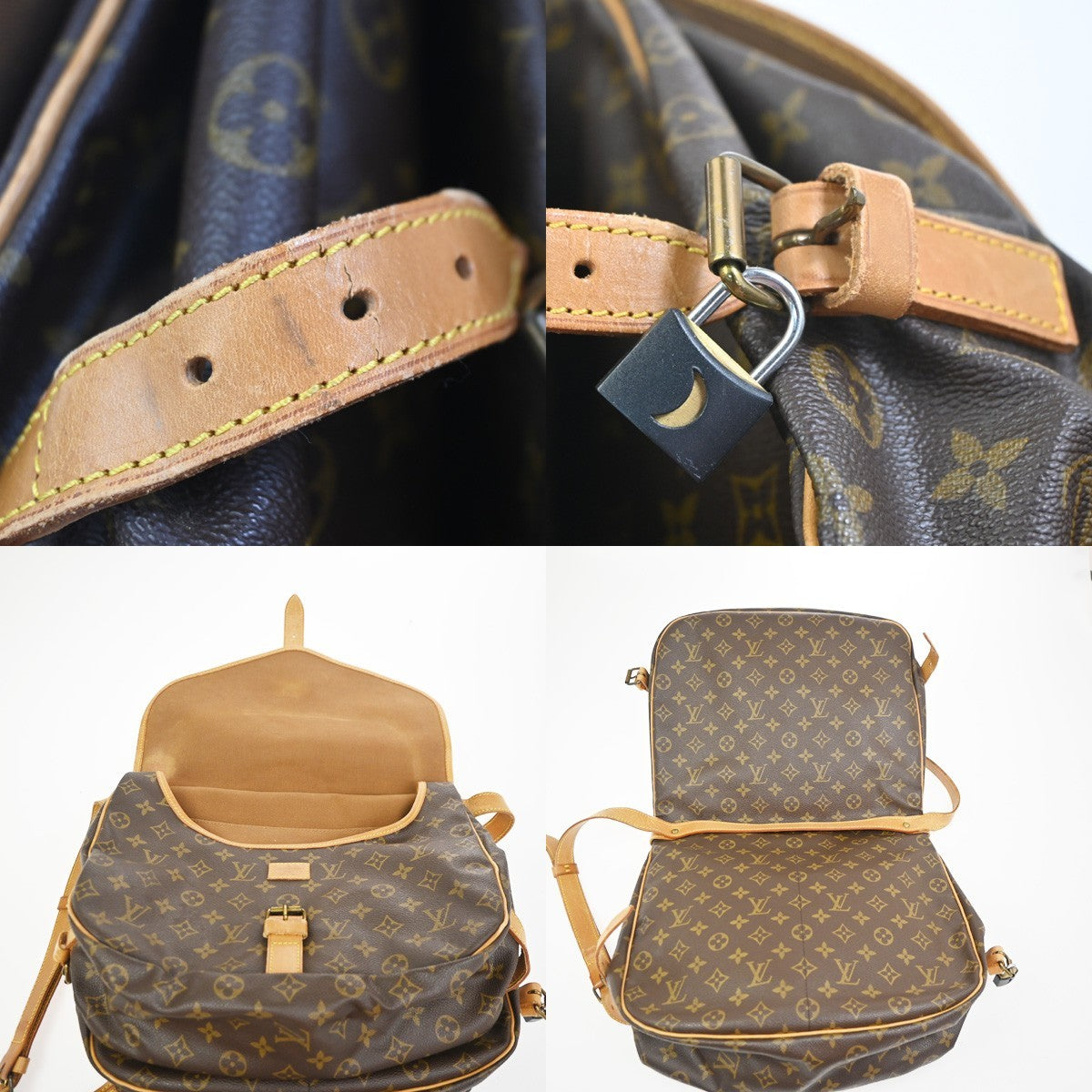 LOUIS VUITTON Saumur 35 Shoulder Bag Monogram Leather BN France M42254 73KC829