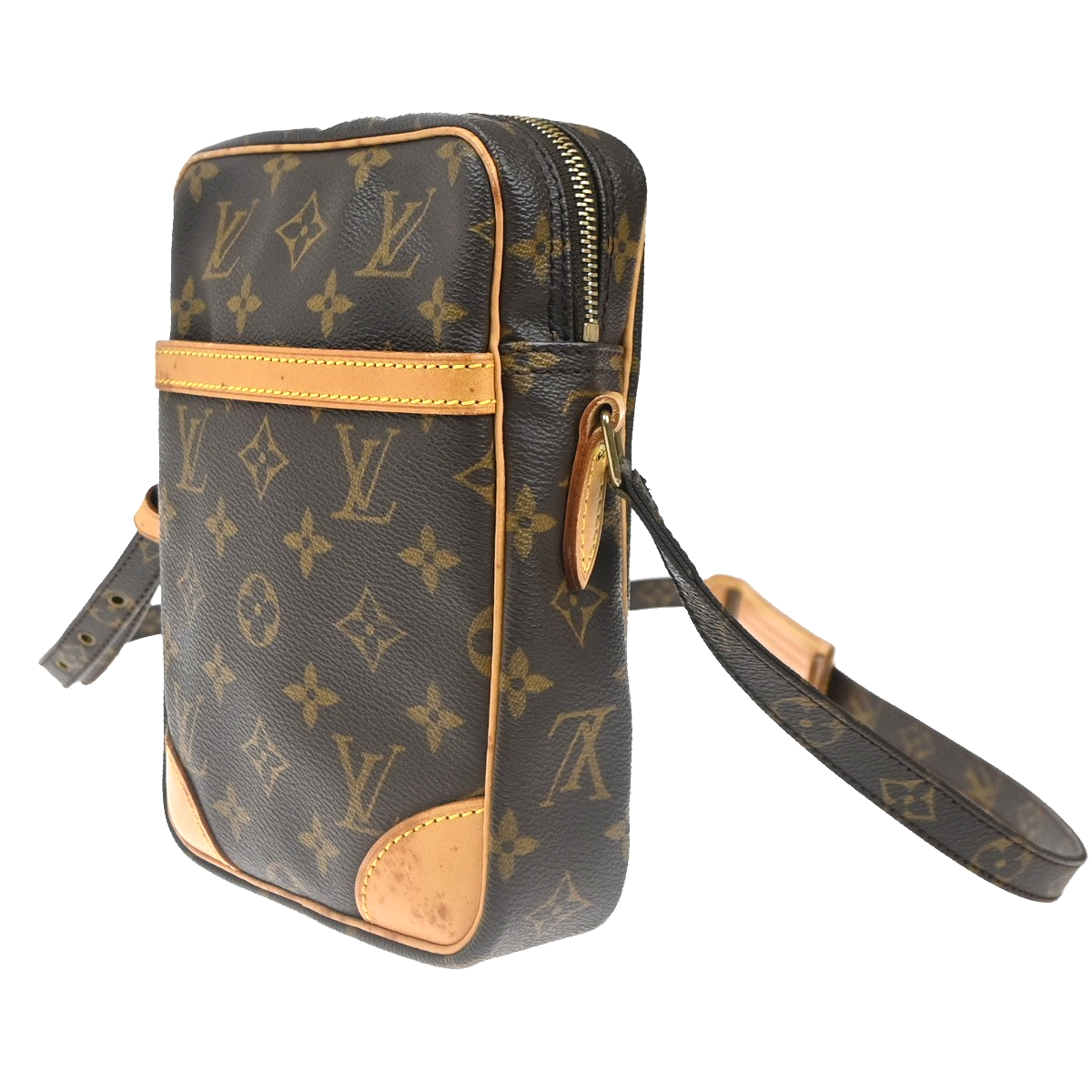 LOUIS VUITTON Danube Shoulder Bag Monogram Leather Brown France M45266 84KC774
