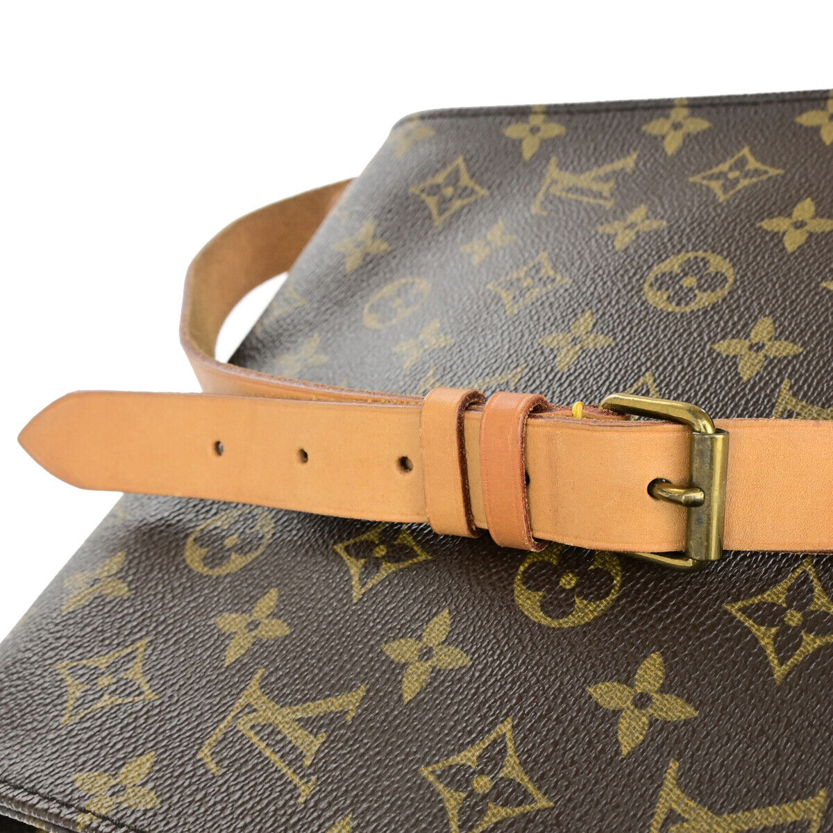LOUIS VUITTON Cartouchiere MM Shoulder Bag Monogram Leather Brown M51253 86YF102