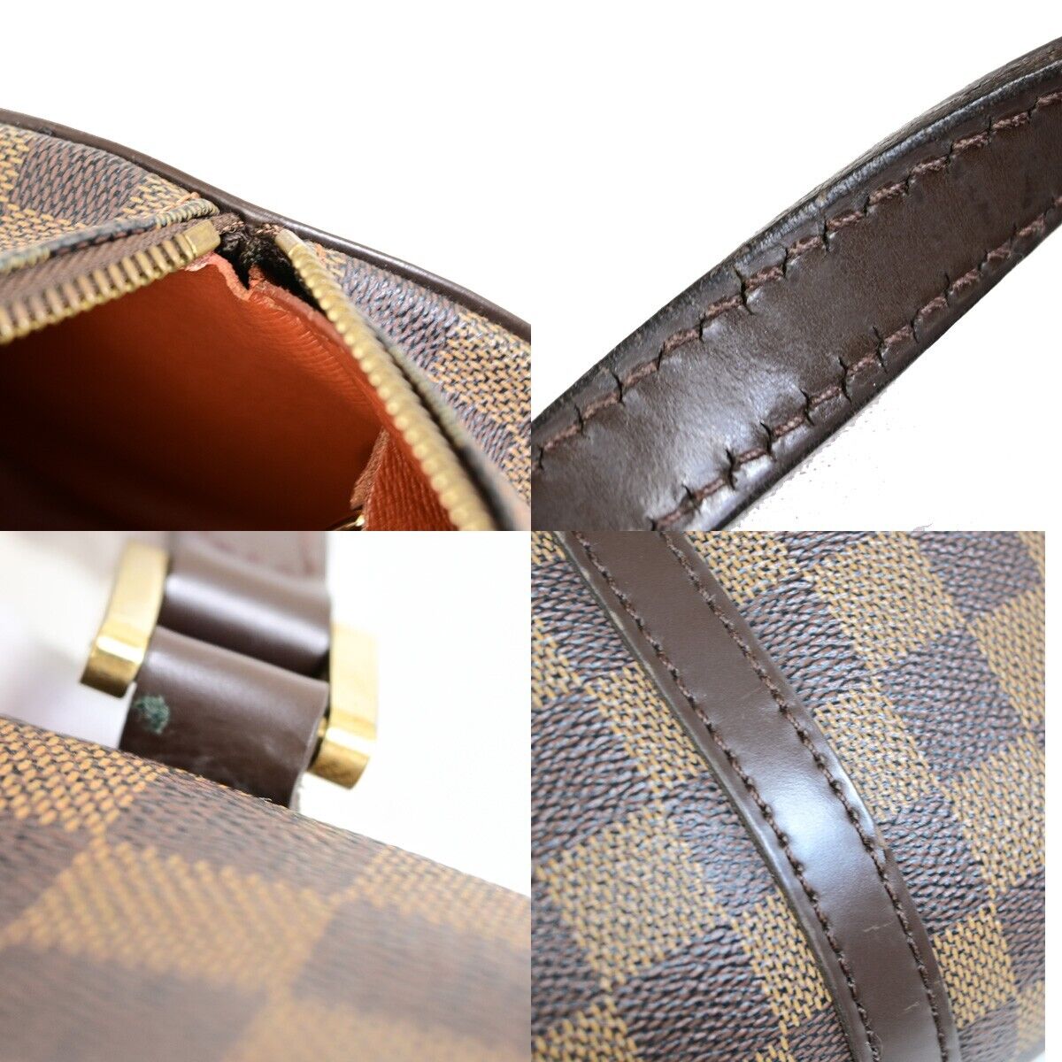 LOUIS VUITTON Papillon GM Hand Bag Damier Ebene Leather Brown N51303 72FA971