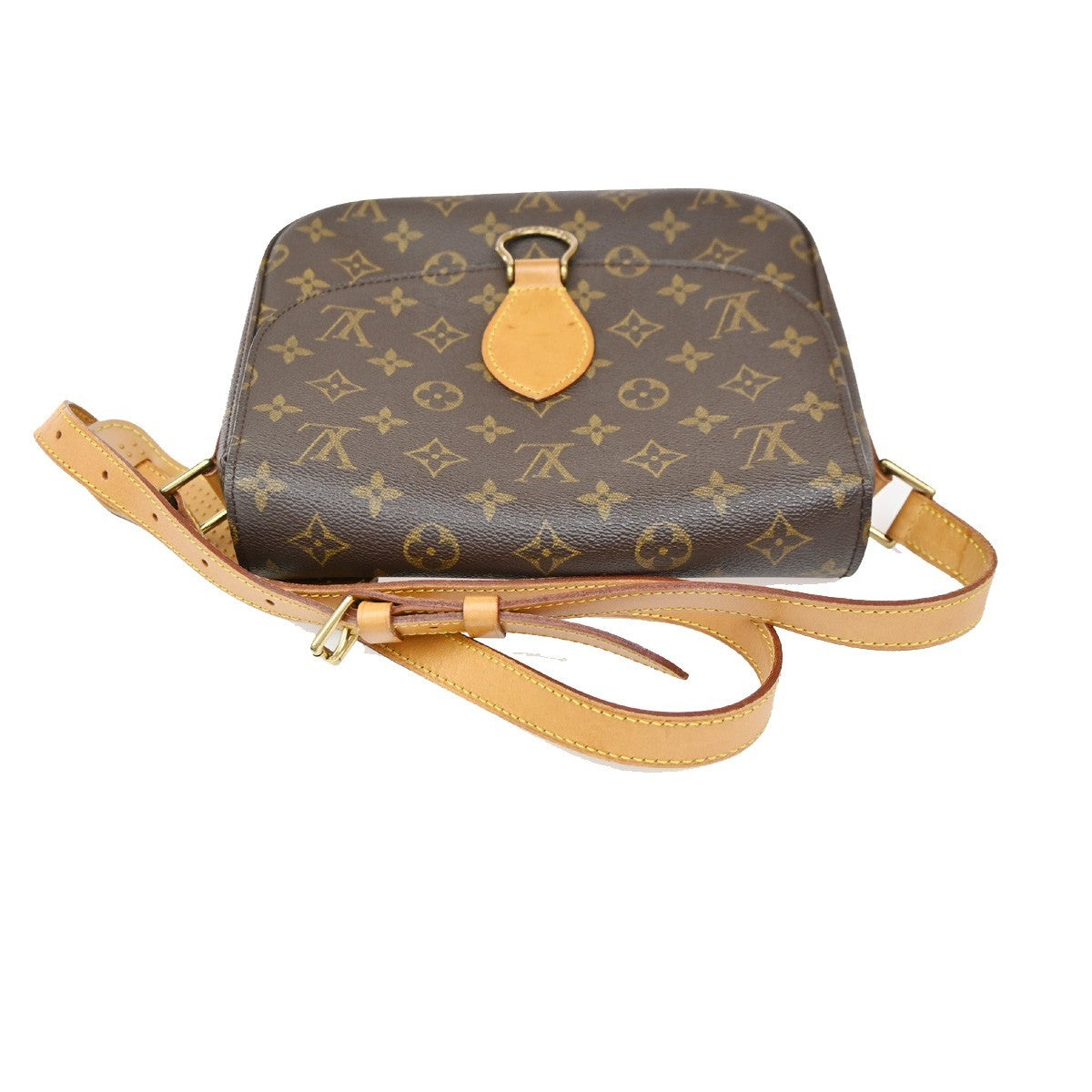 LOUIS VUITTON Saint Cloud GM Shoulder Bag Monogram Leather Brown M51242 76CA606