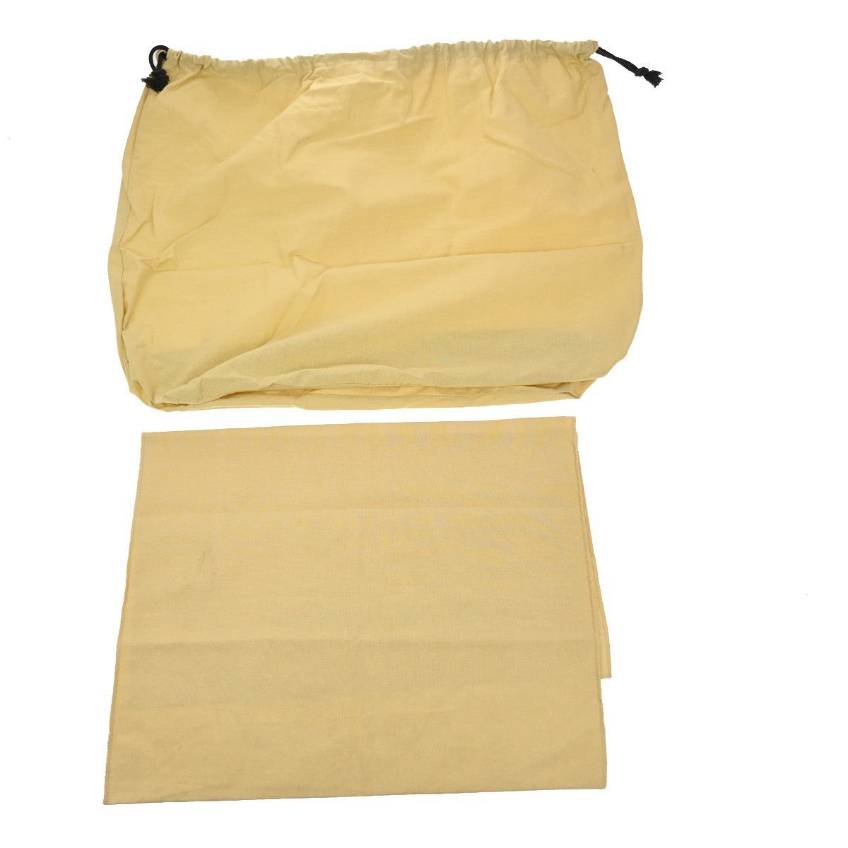 LOUIS VUITTON Logo 10 Set Dust Bag Drawstring Canvas Cotton Beige Brown 09KC113