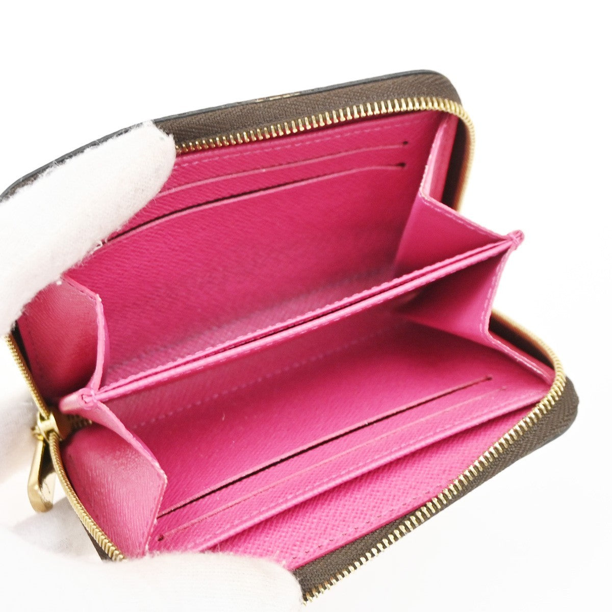 LOUIS VUITTON Zippy Coin Purse Patches Monogram Leather BN Pink M63391 70RL538