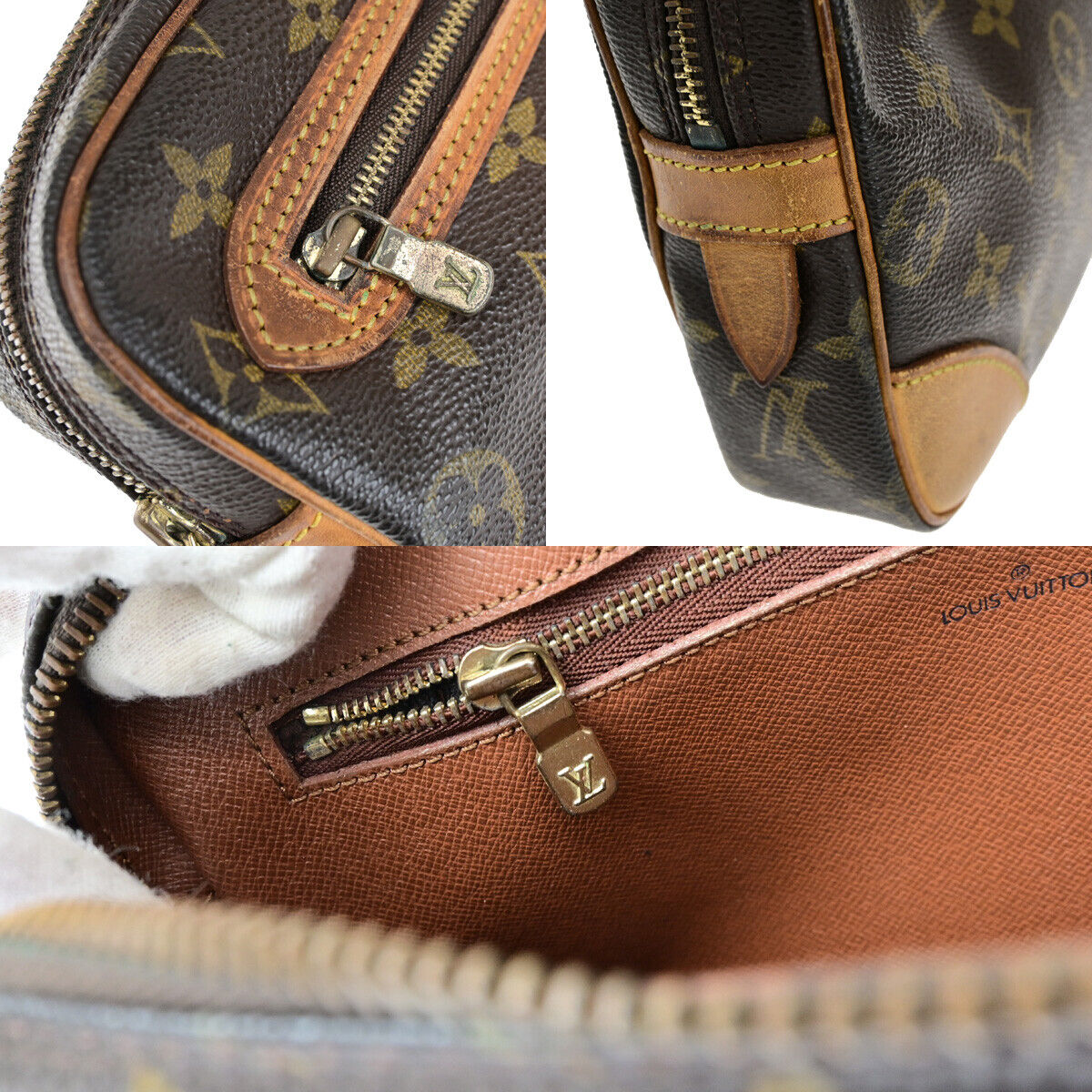 LOUIS VUITTON Marly Dragonne GM Clutch Hand Bag Monogram Brown M51825 61YG503