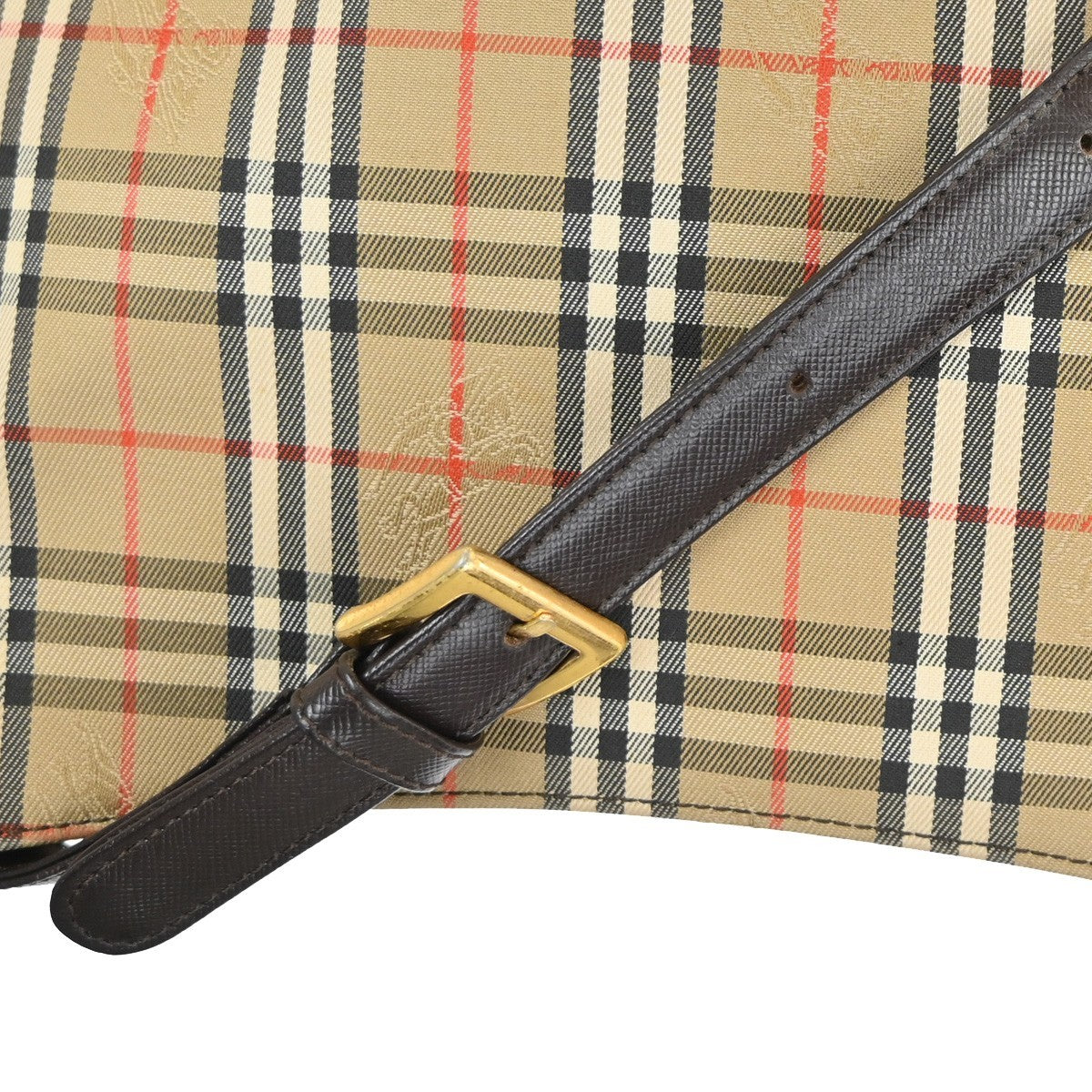 BURBERRY Logo Nova Check Shadow Horse Shoulder Bag Canvas Leather BE BN 83RL997