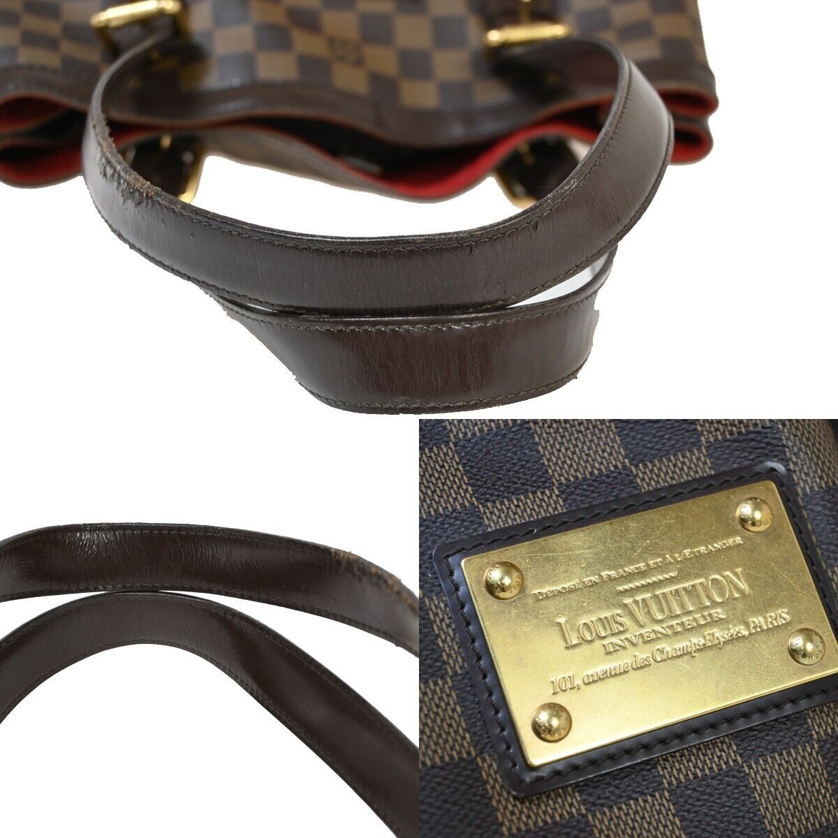 LOUIS VUITLOUIS VUITTON Hampstead MM Shoulder Bag Damier Leather N51204 16EA903