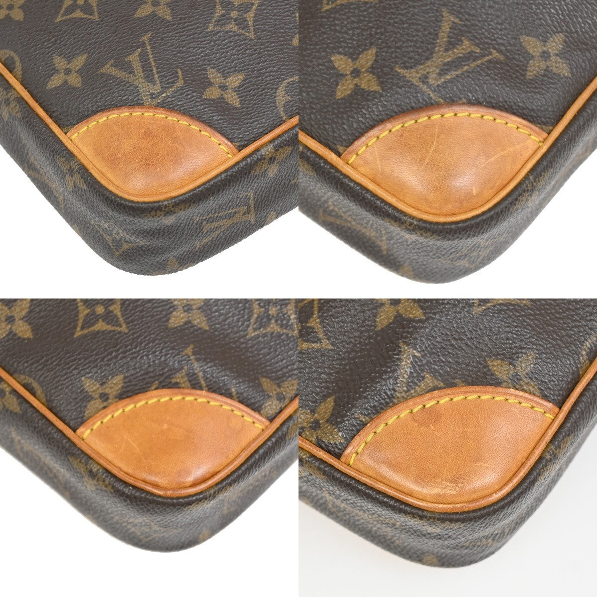 LOUIS VUITTON Danube Shoulder Bag Monogram Leather Brown France M45266 67PA042