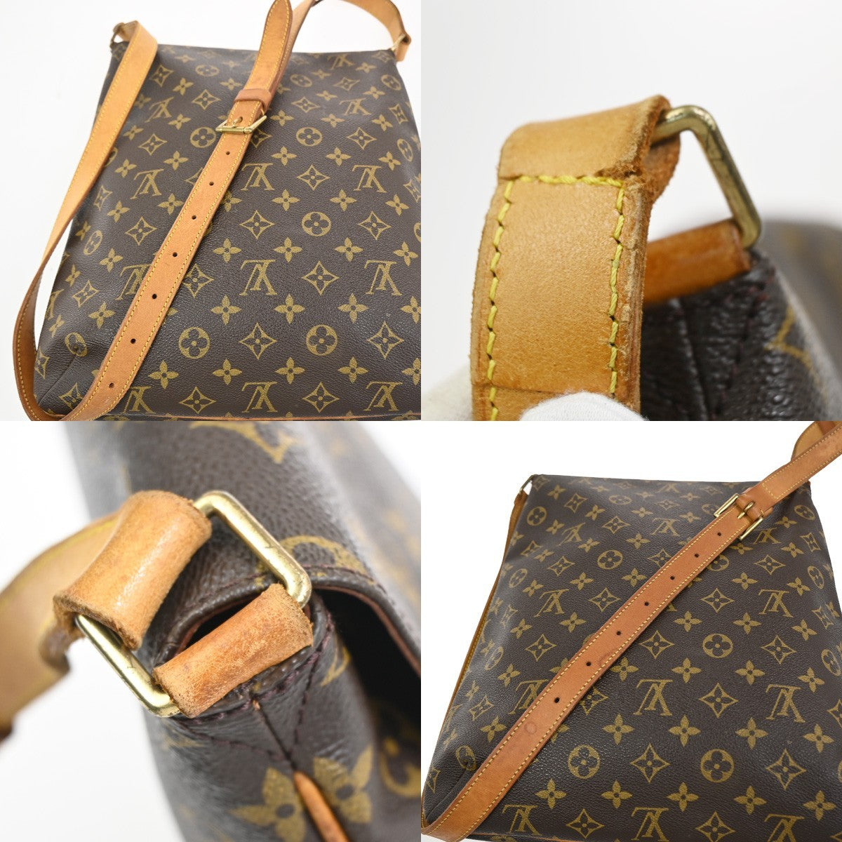 LOUIS VUITTON Musette Shoulder Bag Monogram Leather Brown France M51256 88YJ031