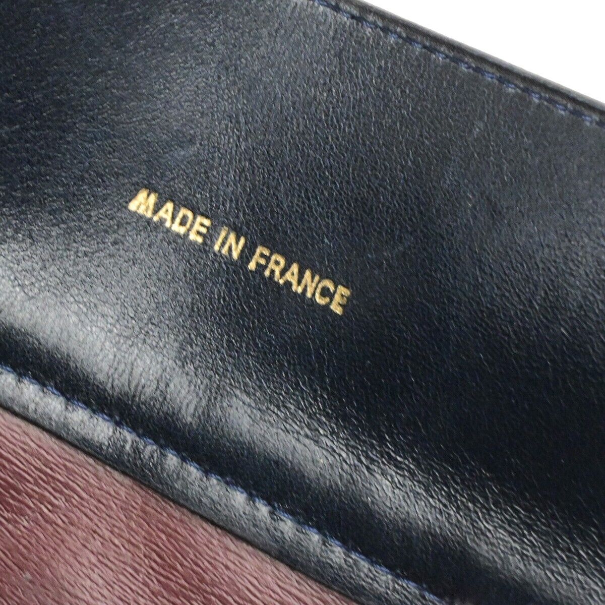 CHANEL CC Logo Matelasse Chain Shoulder Bag Canvas Leather Navy Blue GHW 46RF216
