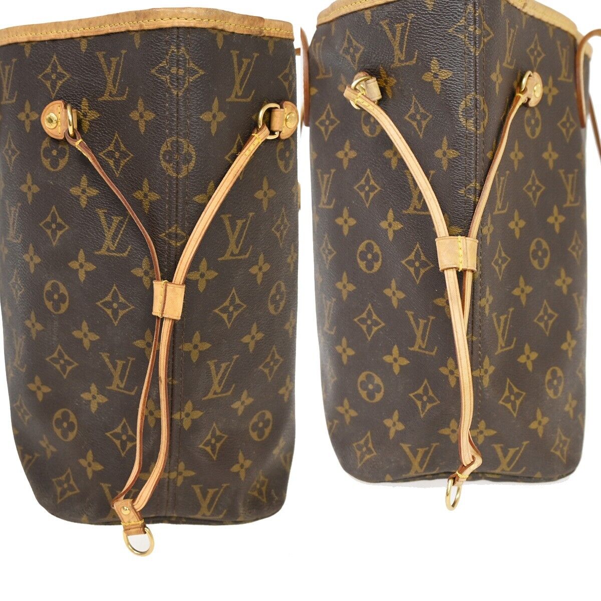 LOUIS VUITTON Neverfull MM Shoulder Tote Bag Monogram Leather BN M40156 99HB690