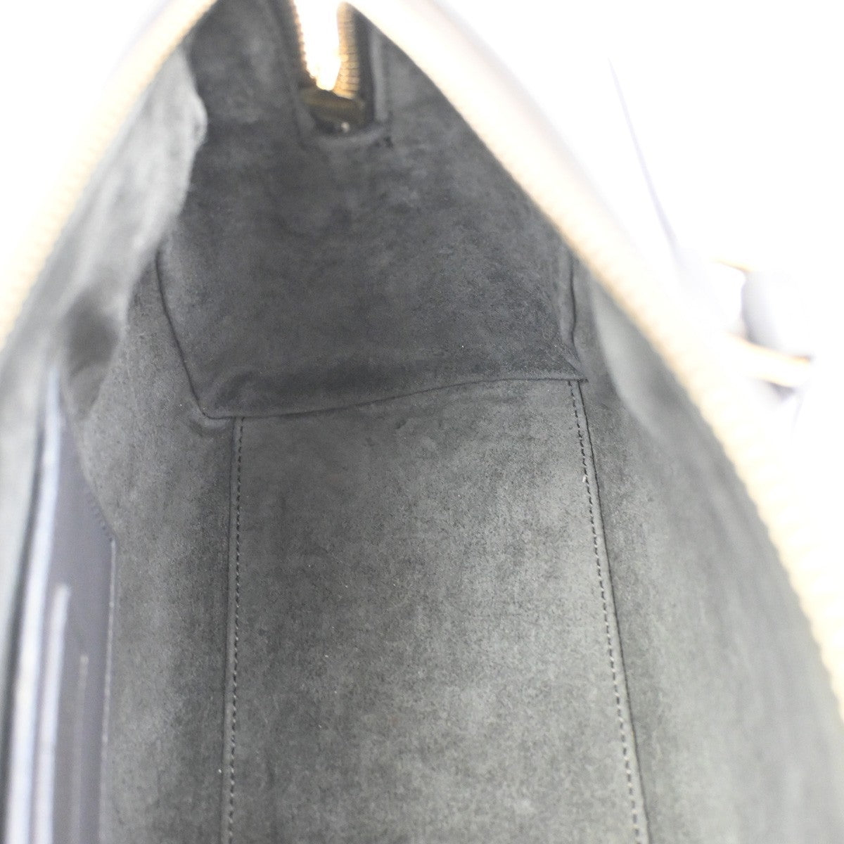 SAINT LAURENT Baby Duffle 2way Shoulder Hand Bag Leather Gray GHW Italy 84DA190