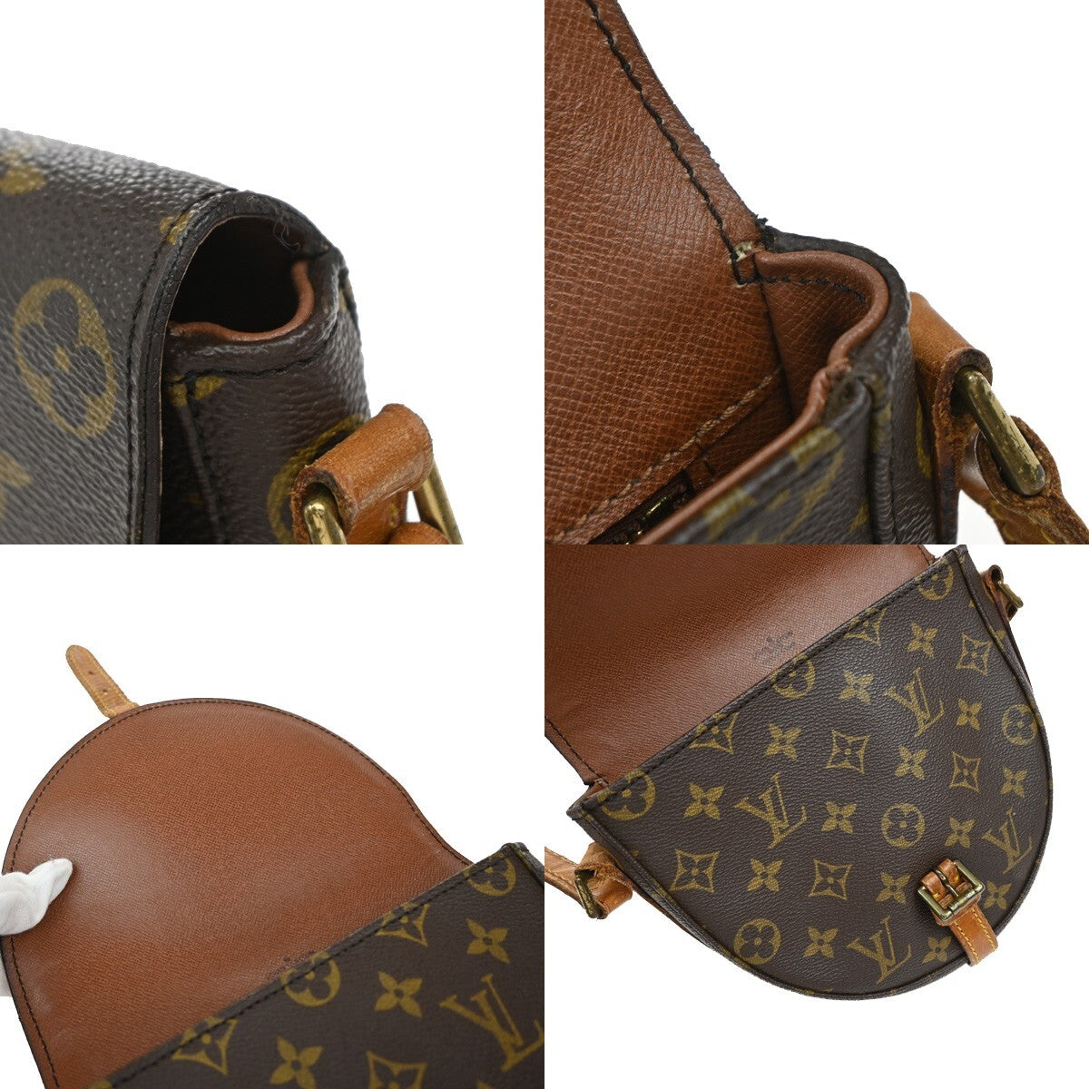 LOUIS VUITTON Chantilly PM Shoulder Bag Monogram Leather Brown M51234 30EE187