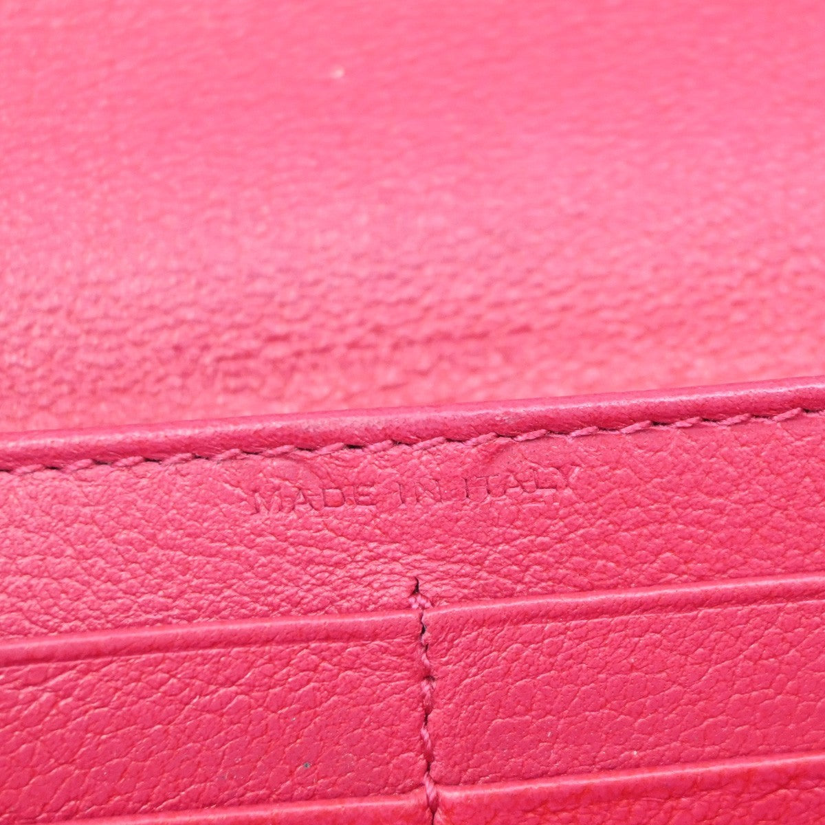 YVES SAINT LAURENT YSL Logo Belle De Jour Long Wallet Leather Pink GHW 66KB977