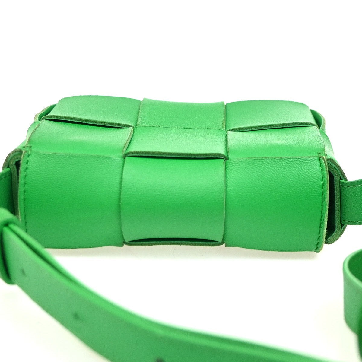 BOTTEGA VENETA Cassette Intrecciato Shoulder Bag Leather Green Parakeet 14ZA101
