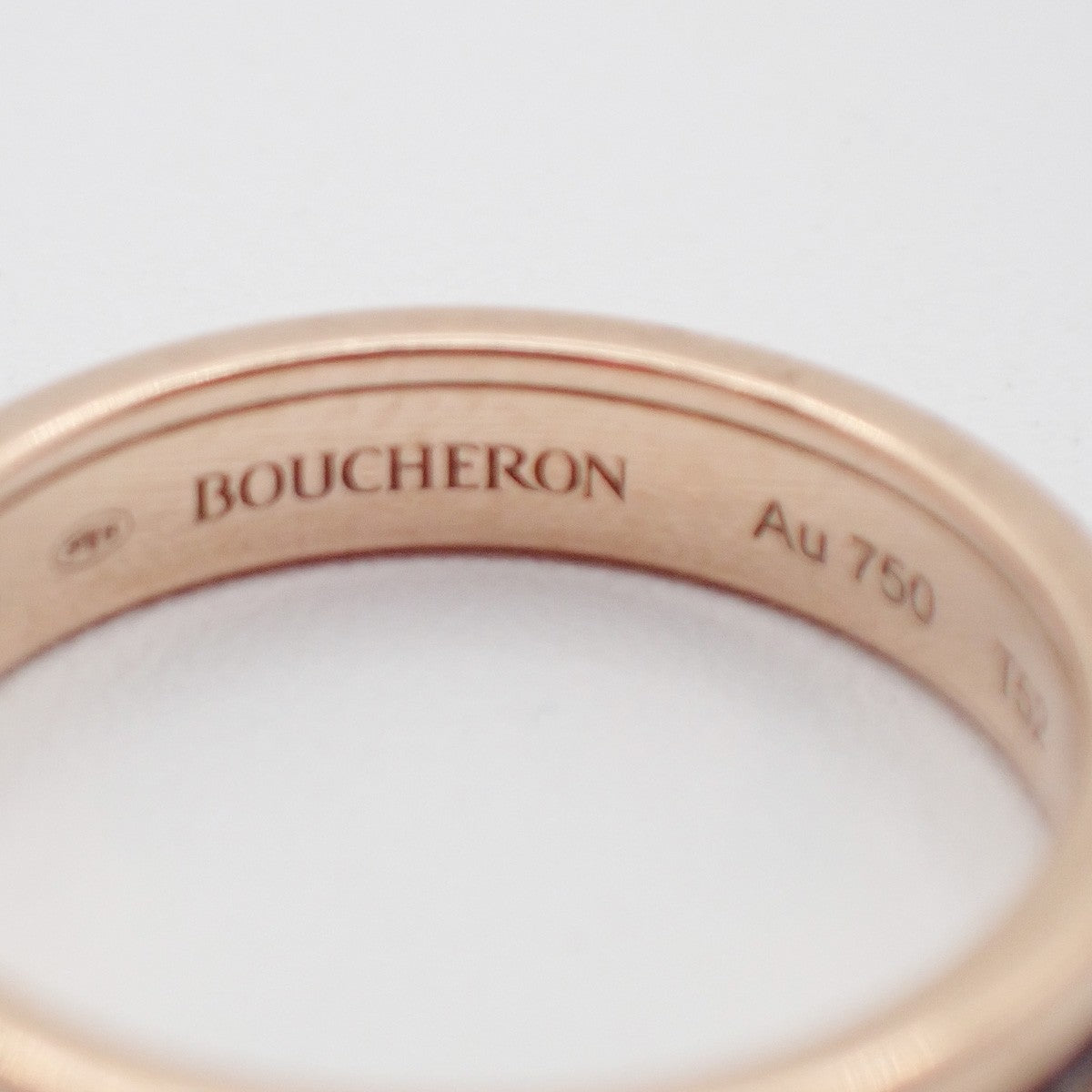 BOUCHERON Logo Quatre Classique Ring Au 750 Rose Gold JP12 US6.5 T52 99LC632