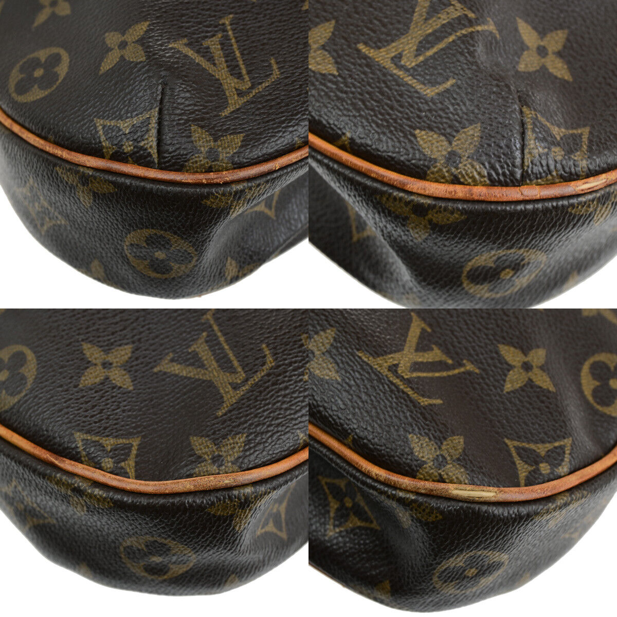 LOUIS VUITTON Odeon PM Shoulder Bag Monogram Leather Brown Spain M56390 31YF088