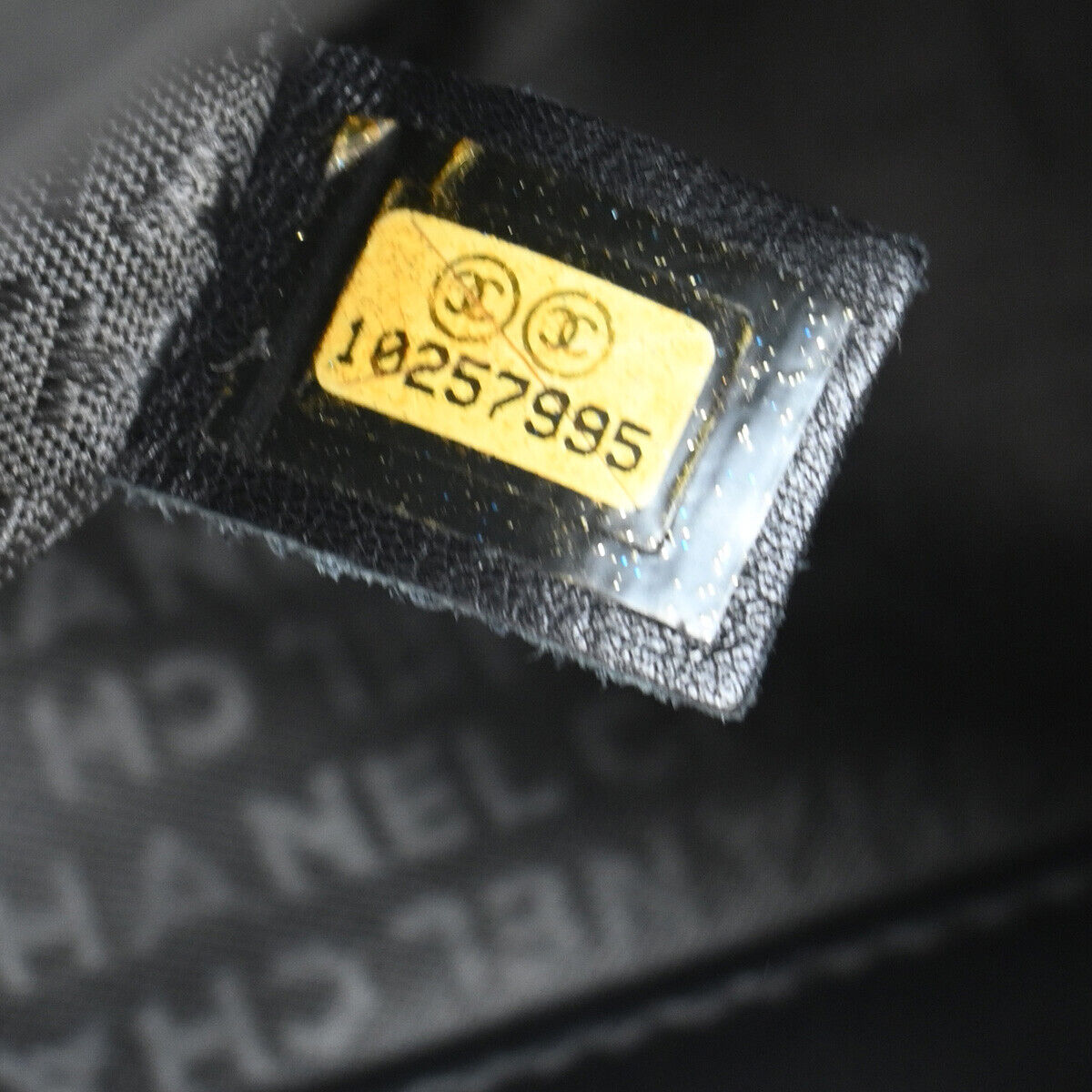 CHANEL Logo 2.55 Chain Shoulder Bag Patent Leather Black SHW 691RJ755
