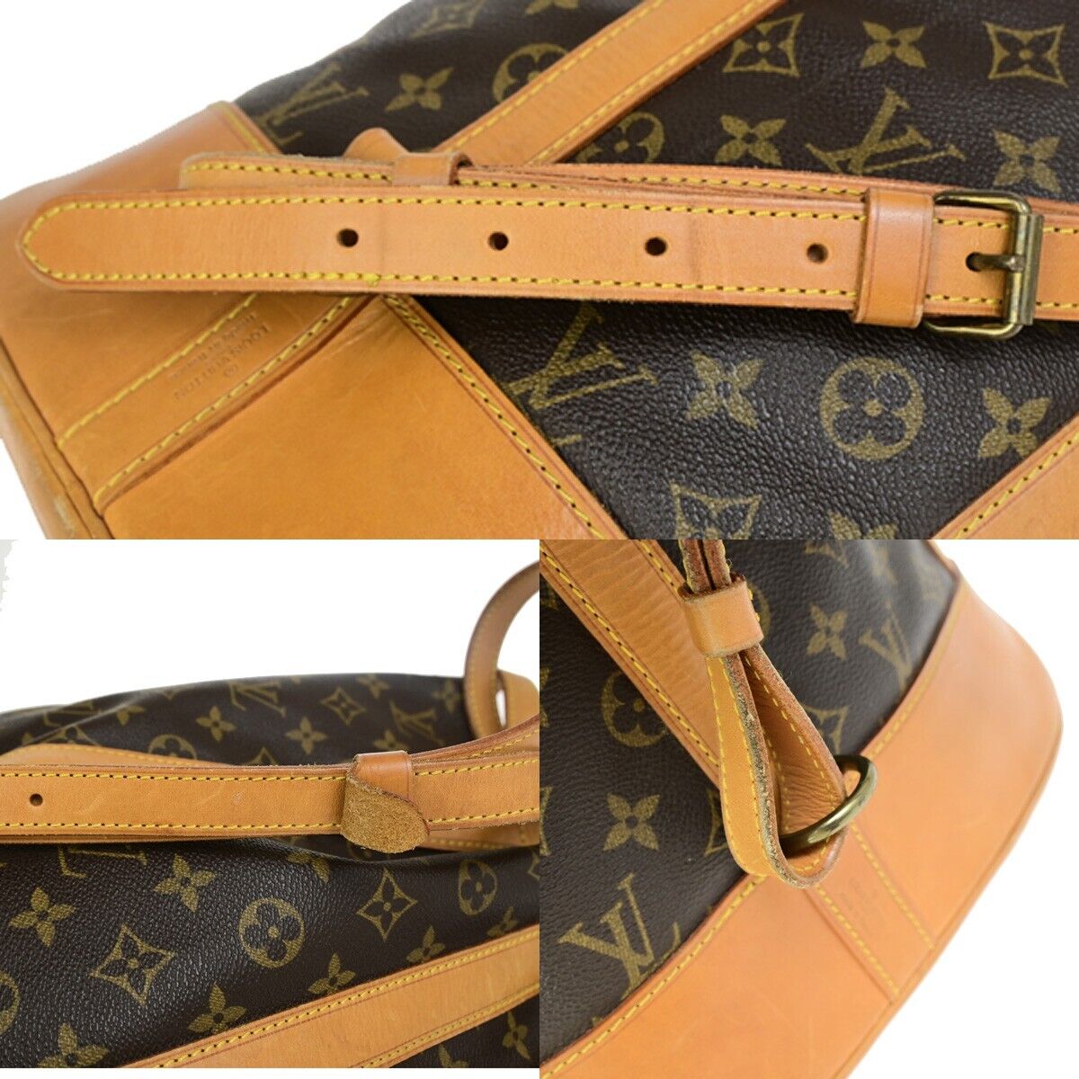 LOUIS VUITTON LV Randonnee GM Shoulder Bag Monogram Leather Brown M42244 85FB210