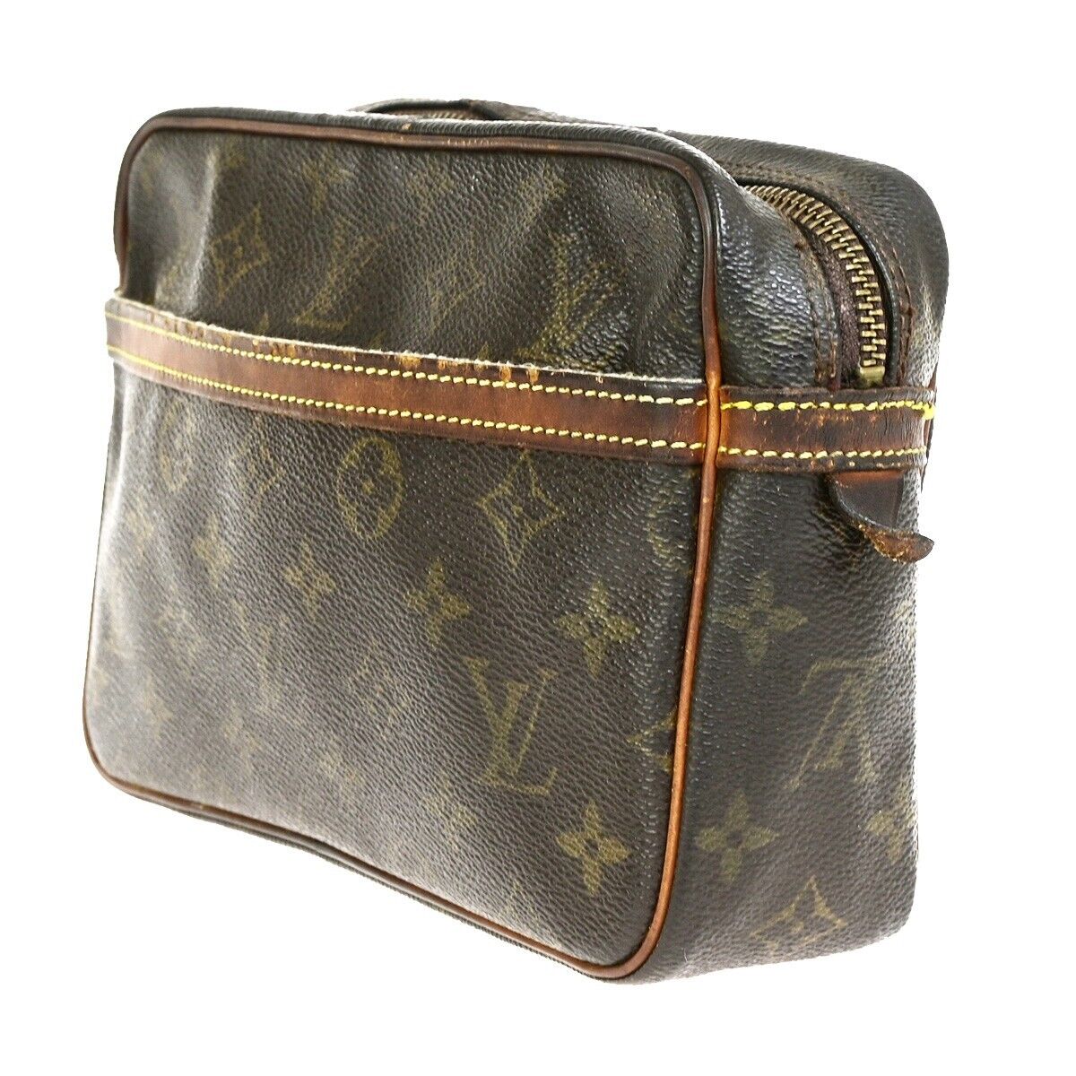 LOUIS VUITTON Compiegne 23 Clutch Hand Bag Monogram Leather Brown M51847 01FB194