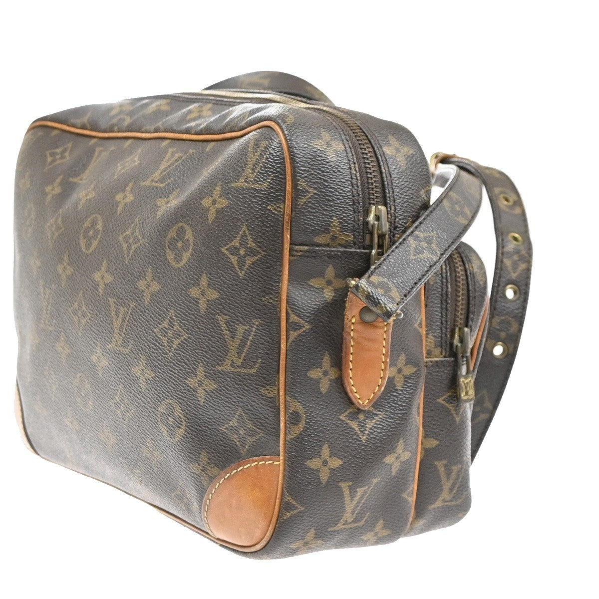 LOUIS VUITTON Nile Crossbody Shoulder Bag Monogram Leather Brown M45244 30KC811