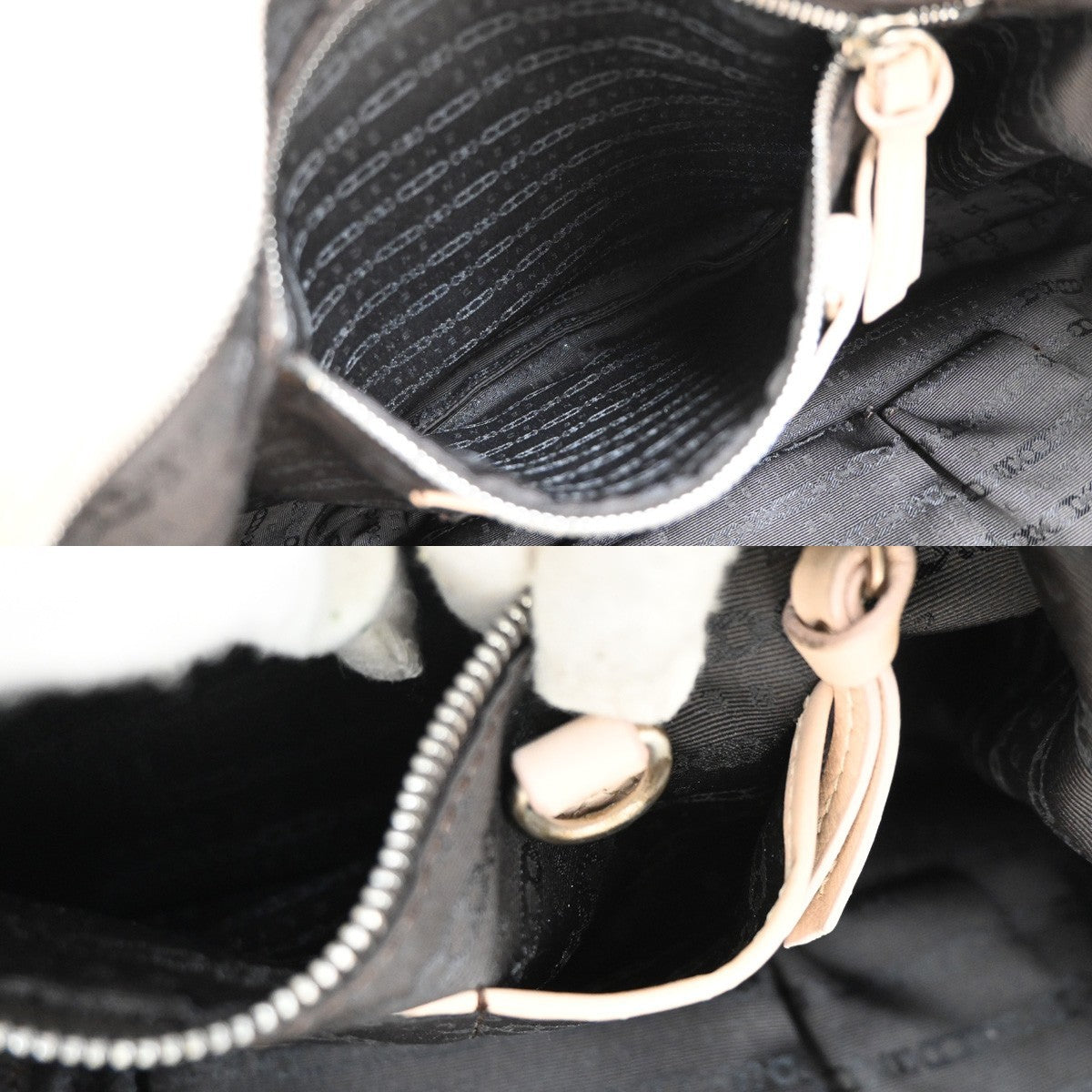 CELINE Logo Bittersweet Shoulder Hand Bag Leather Beige SHW Italy 76YH959