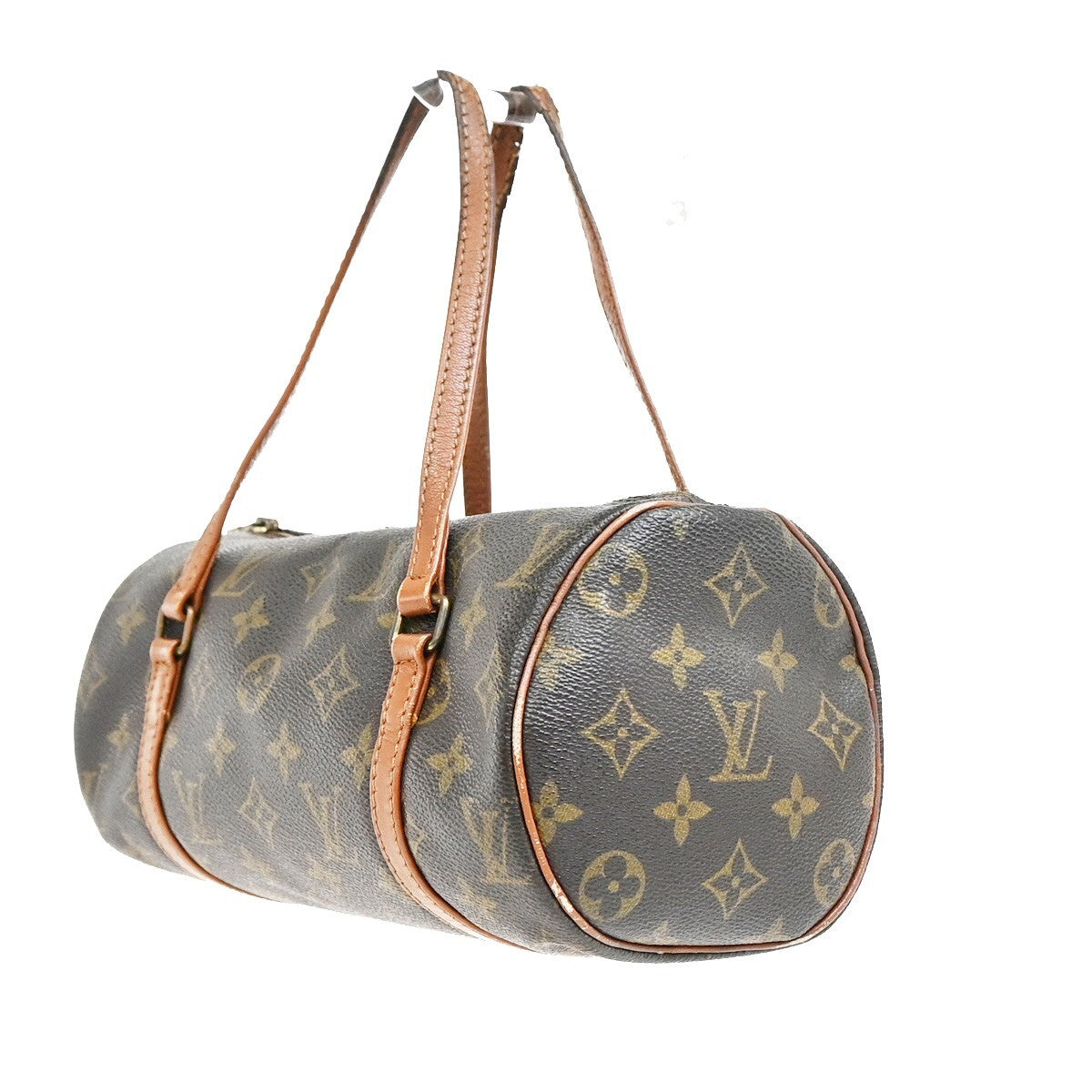 LOUIS VUITTON Logo PAPILLON 26 Hand Bag Monogram Leather Brown M51366 68FB581