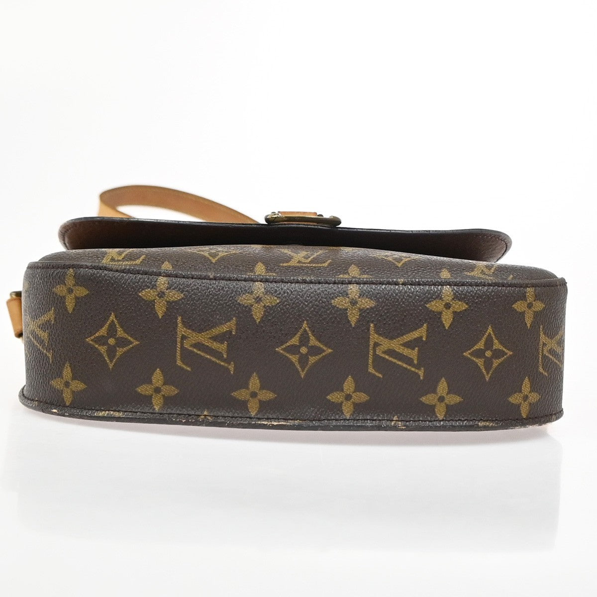 LOUIS VUITTON Saint Cloud GM Shoulder Bag Monogram Leather Brown M51242 34YJ084