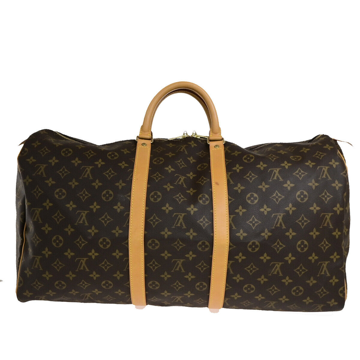 LOUIS VUITTON Keepall 55 Travel Hand Bag Monogram Leather Brown M41424 20RK831