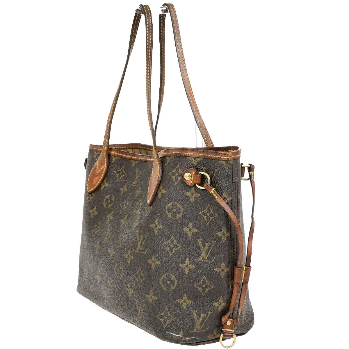 LOUIS VUITTON Neverfull PM Shoulder Tote Bag Monogram Leather BN M40155 18SJ452