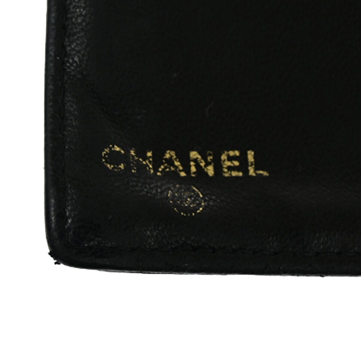 CHANEL CC Long Bifold Wallet Purse Caviar Skin Leather Black GHW Vintage 30SH861
