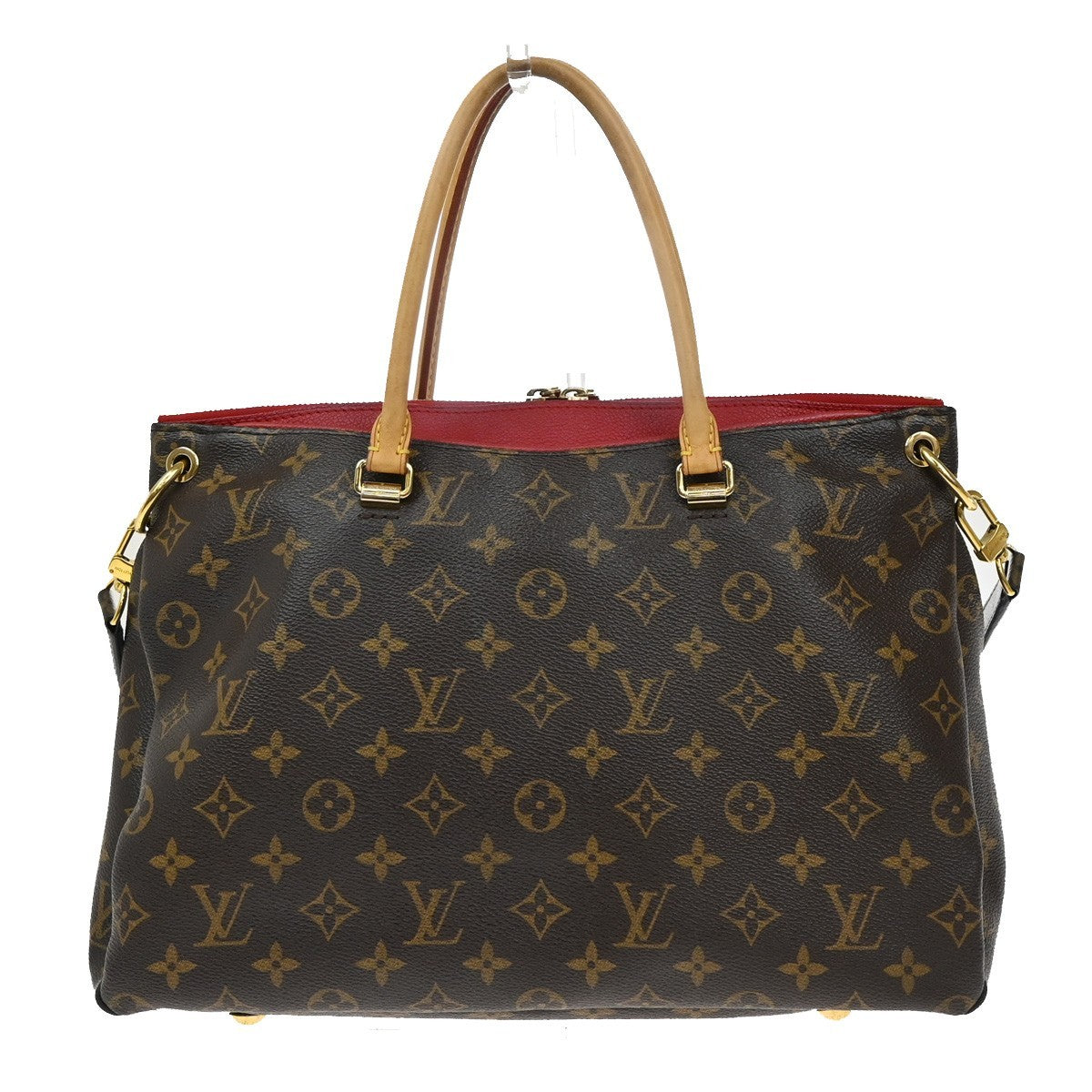 LOUIS VUITTON Pallas 2Way Shoulder Hand Bag Monogram Leather Red M41175 689KB448