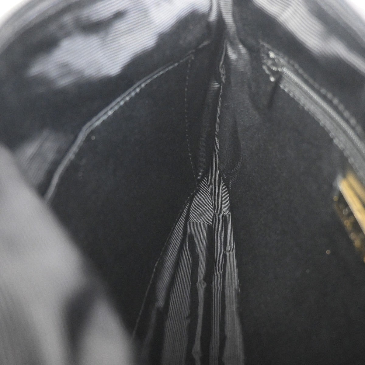 LOEWE LOGO Anagram Shoulder Hand Bag Nappa Leather Canvas Black GHW 60ZA277