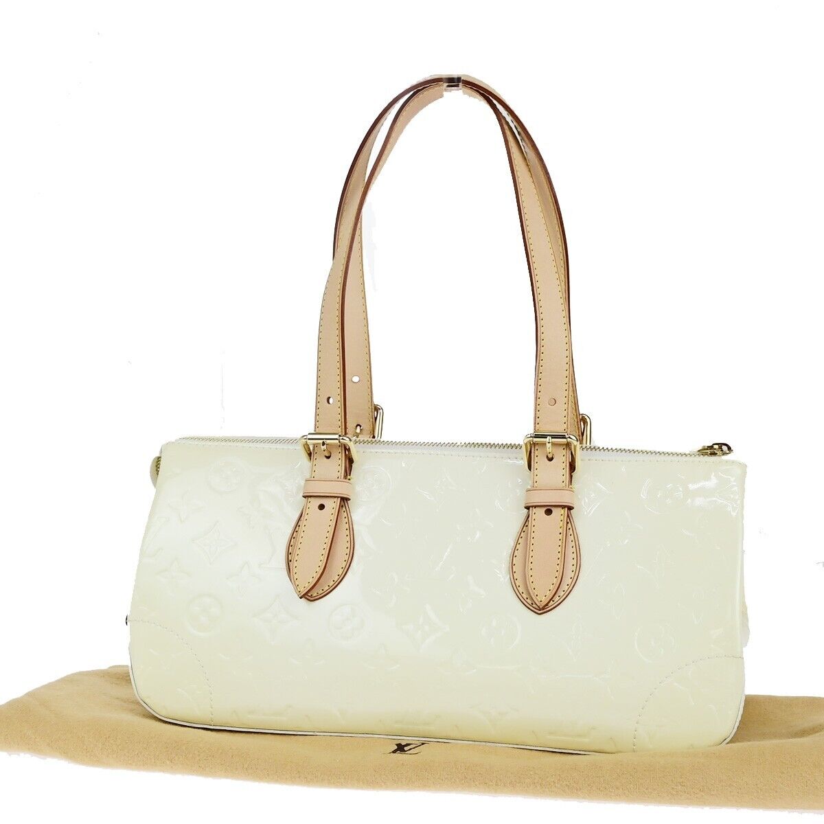 LOUIS VUITTON Rosewood Hand Bag Monogram Vernis Leather Perle M93508 86SJ618