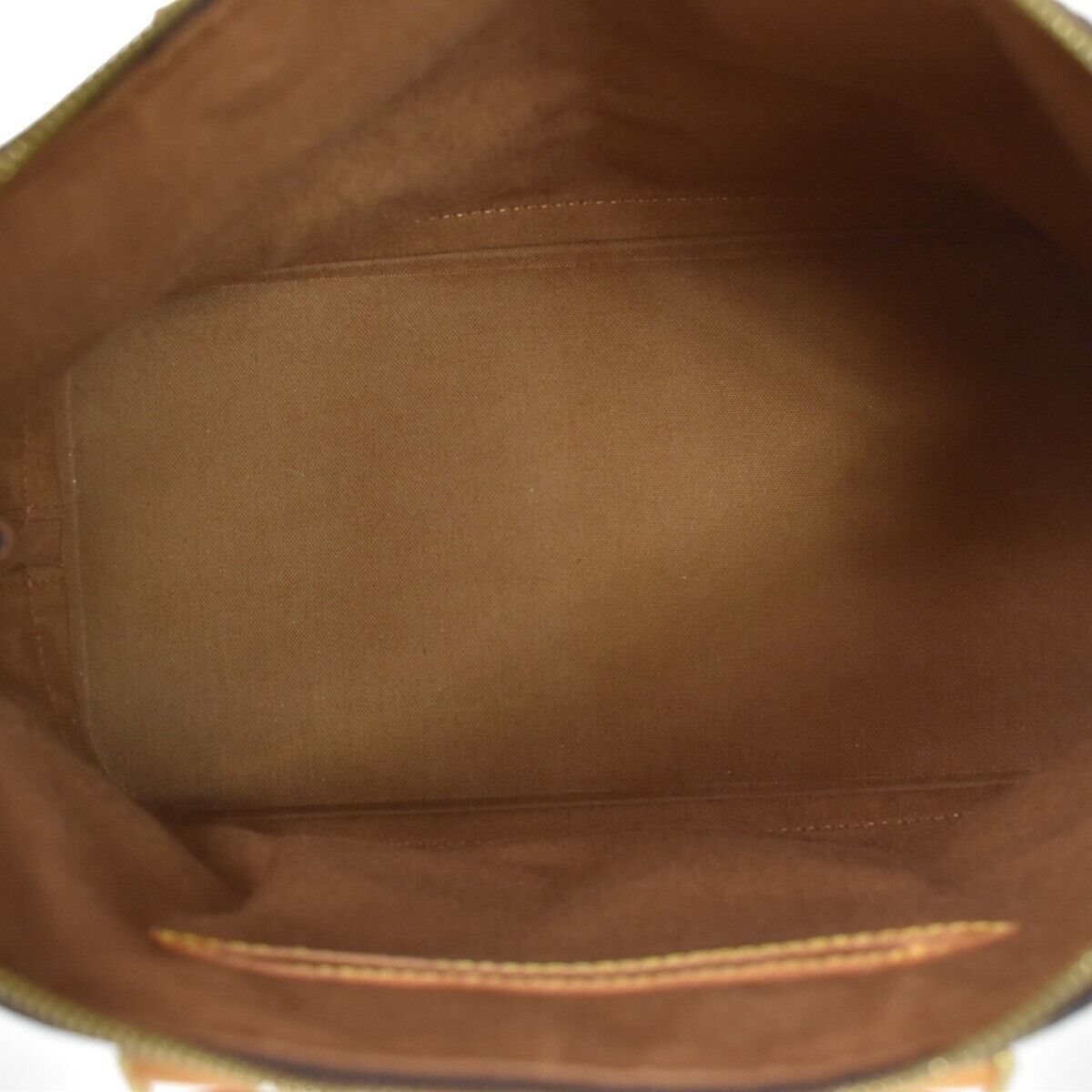 LOUIS VUITTON LV Logo Alma Hand Bag Monogram Leather Brown U.S.A. M51130 85EA821