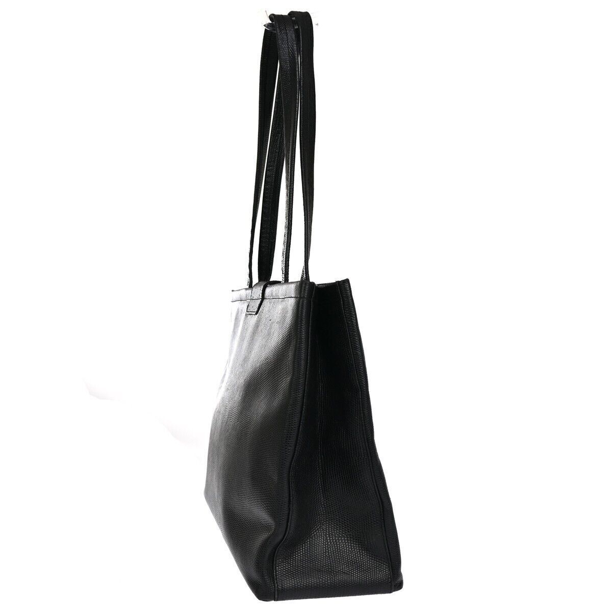 SALVATORE FERRAGAMO Vara Shoulder Tote Bag Embossing Leather Black Italy 02GA132